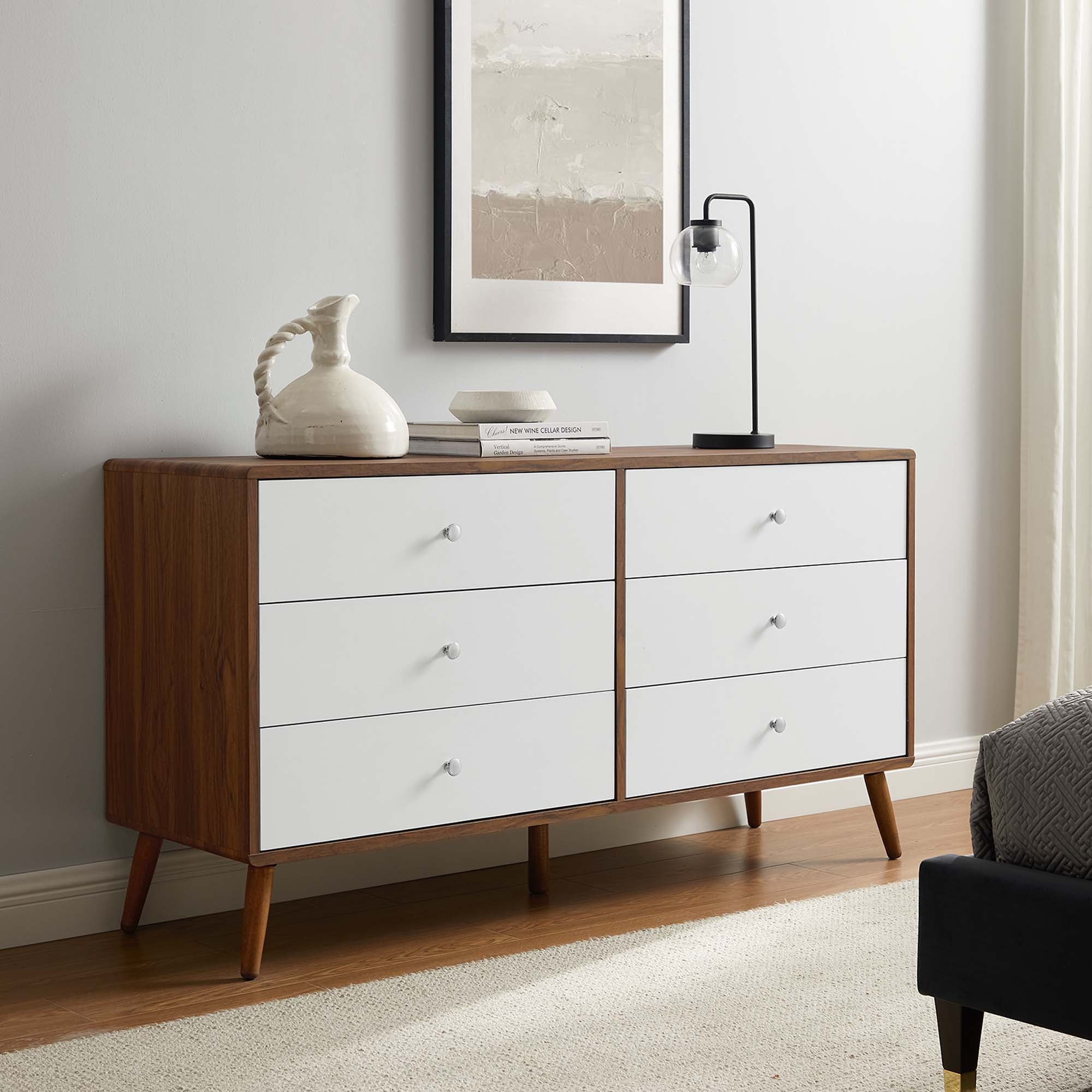 Transmit 60" Dresser in Walnut White