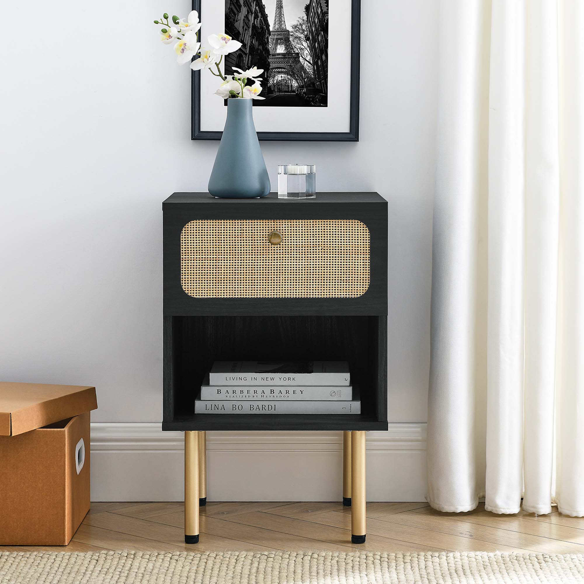 Chaucer Nightstand in Black