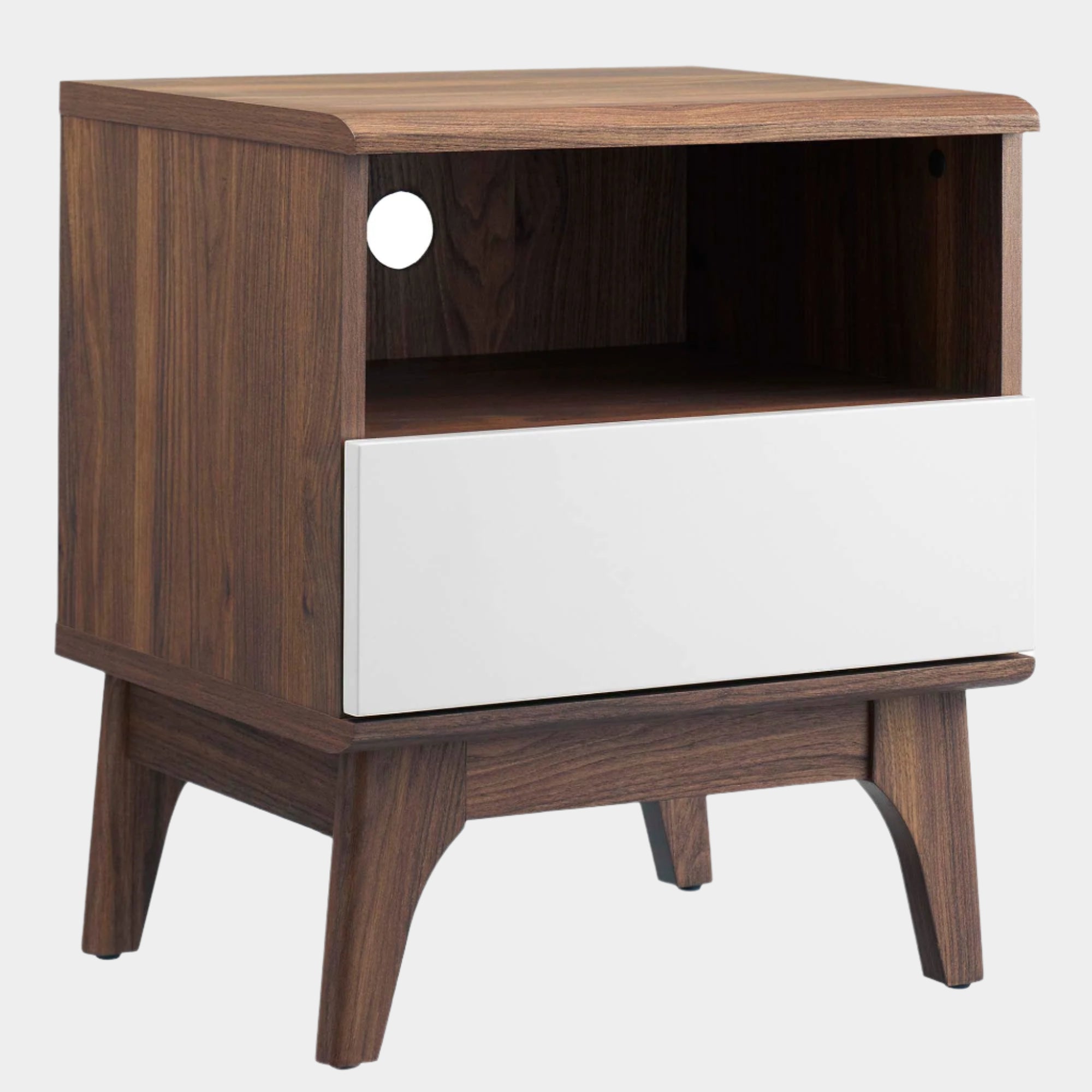 Envision Nightstand in Walnut White