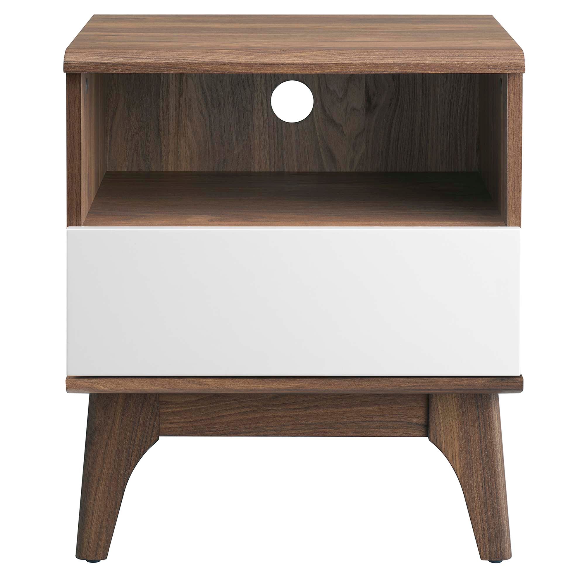 Envision Nightstand in Walnut White