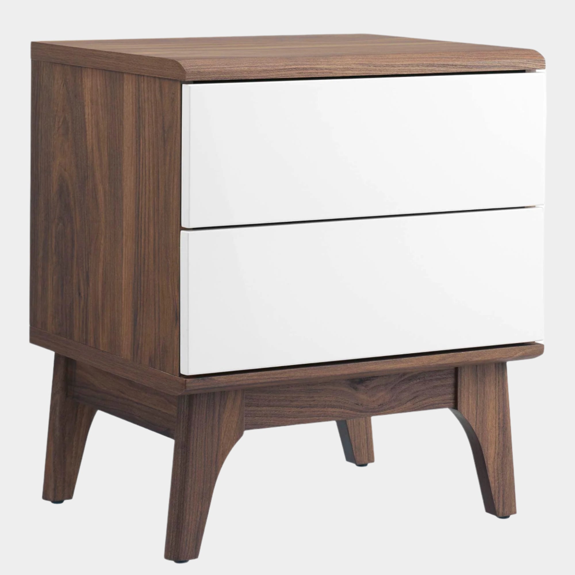 Envision 2-Drawer Nightstand in Walnut White