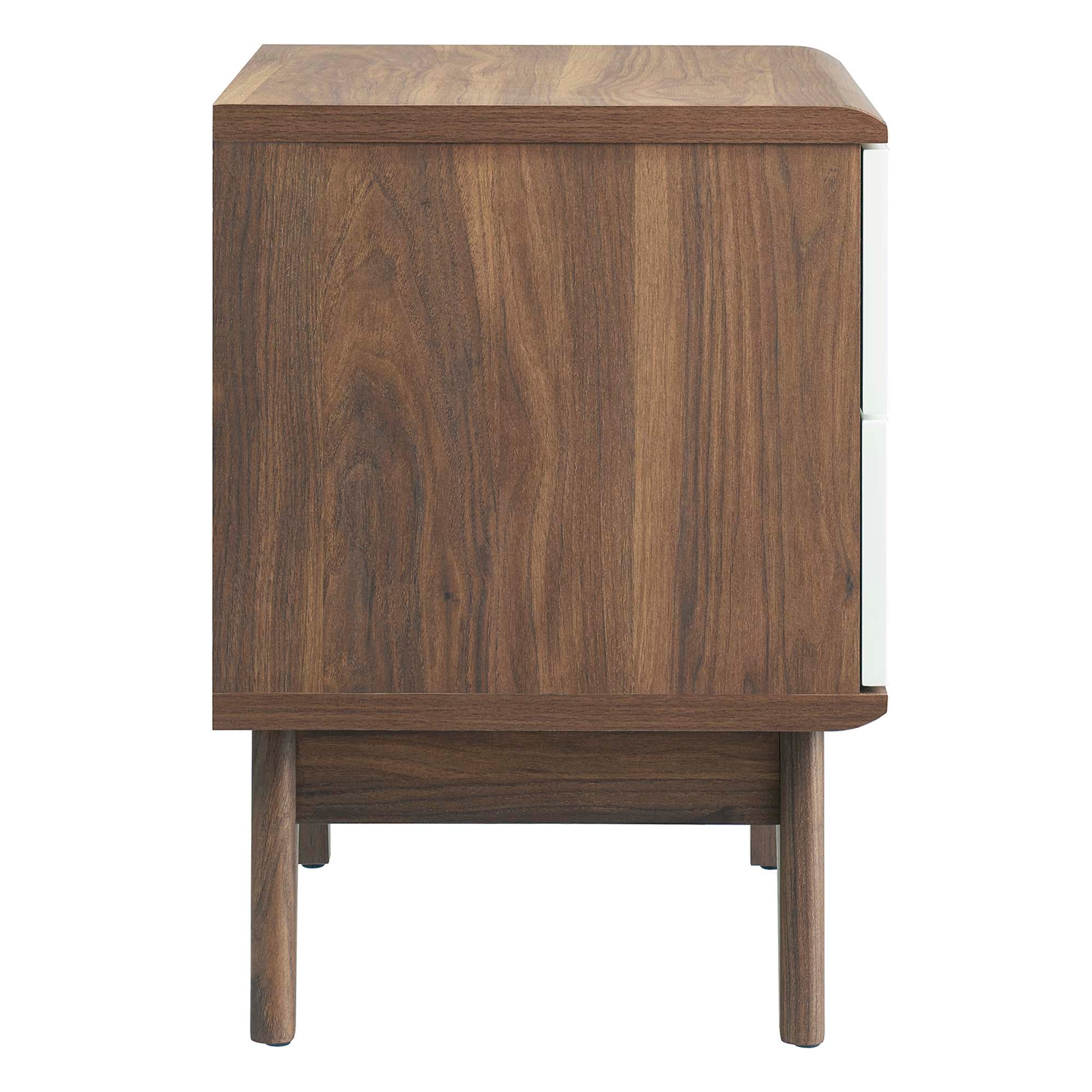 Envision 2-Drawer Nightstand in Walnut White