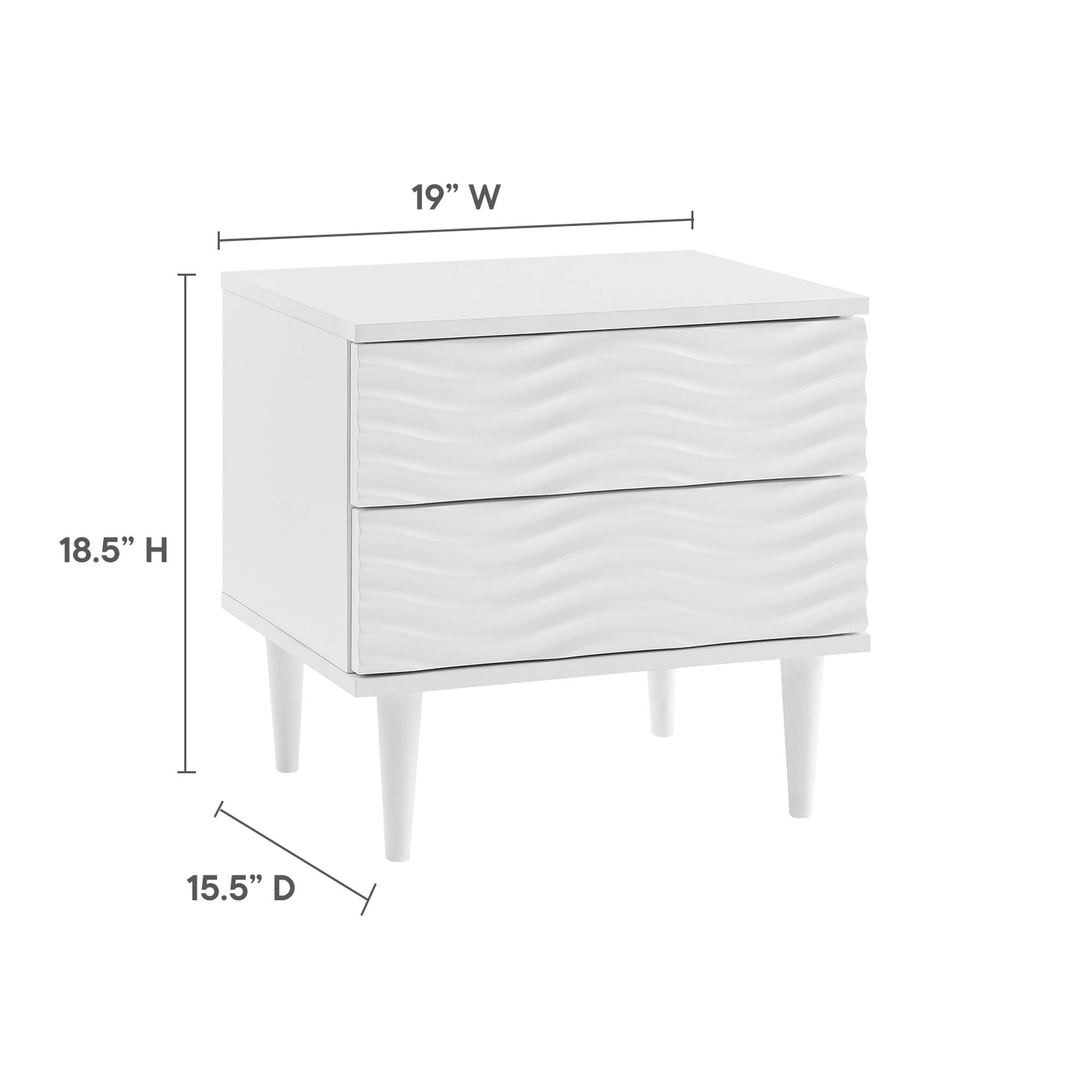 Wavelet 2-Drawer Nightstand