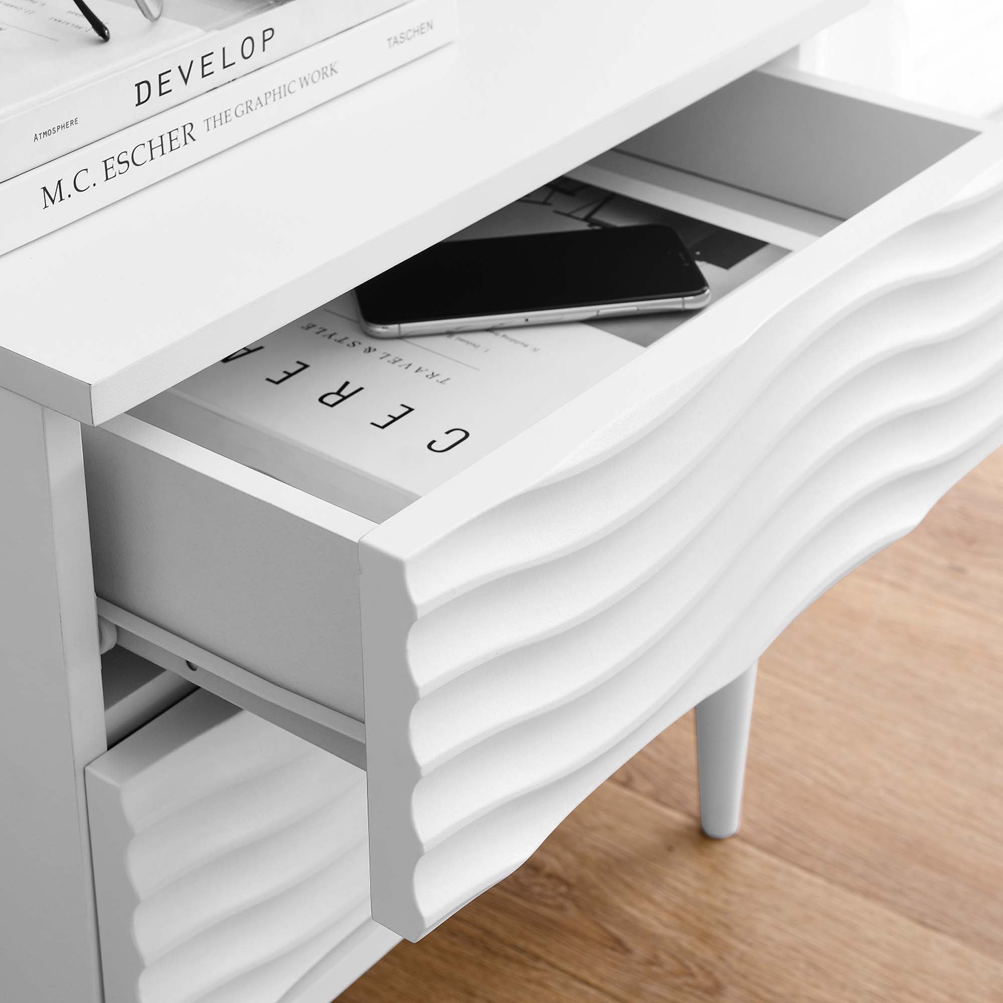 Wavelet 2-Drawer Nightstand