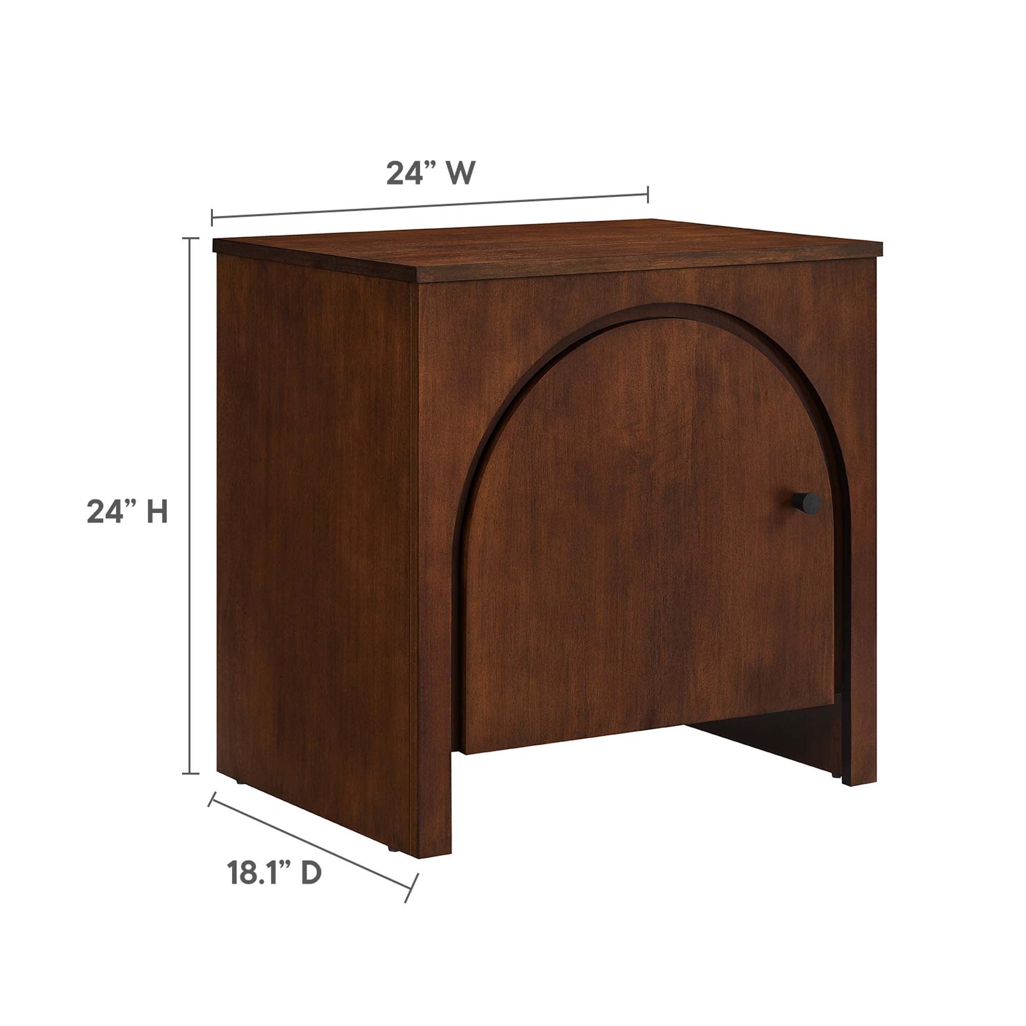 Appia Arched Door Nightstand in Oak