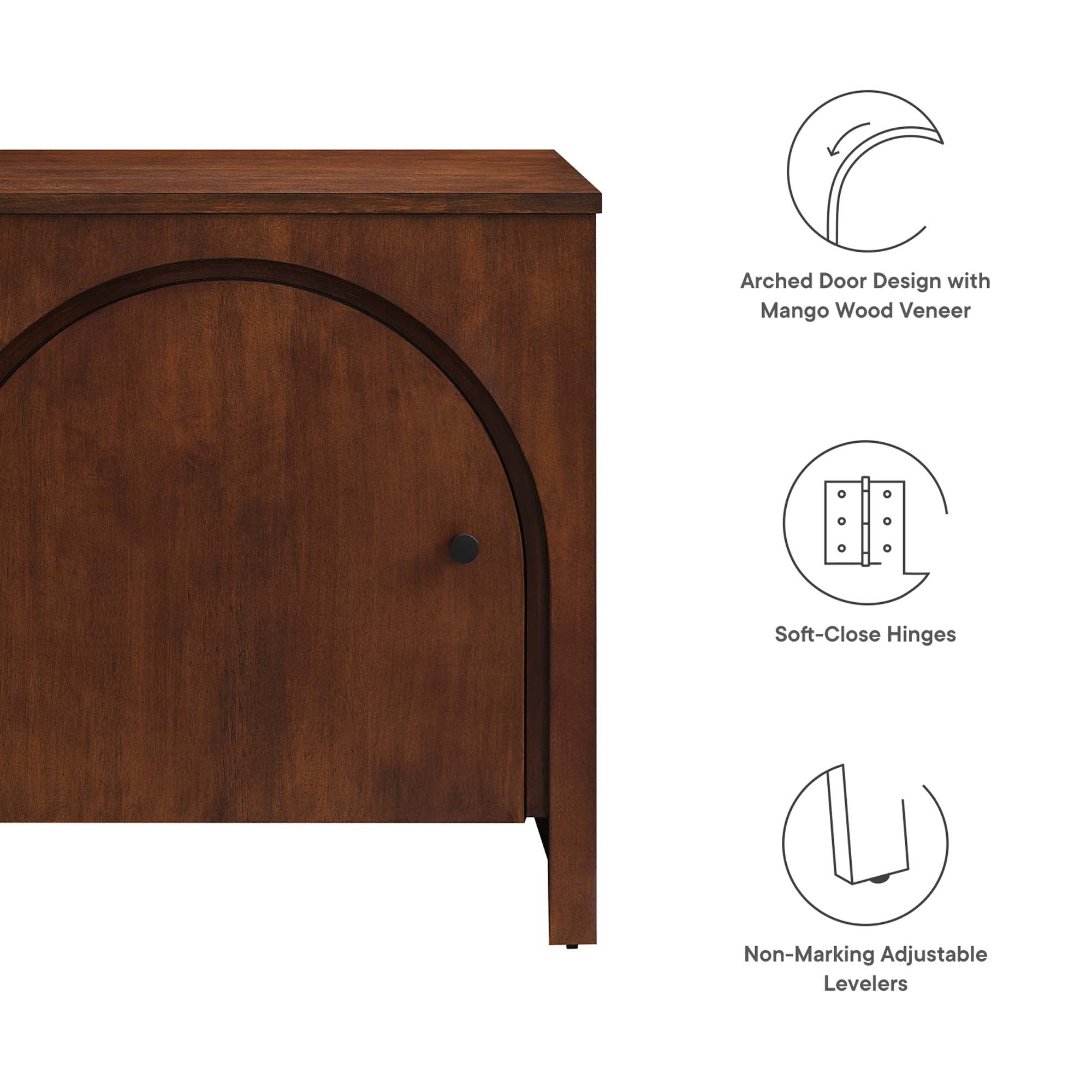 Appia Arched Door Nightstand in Oak