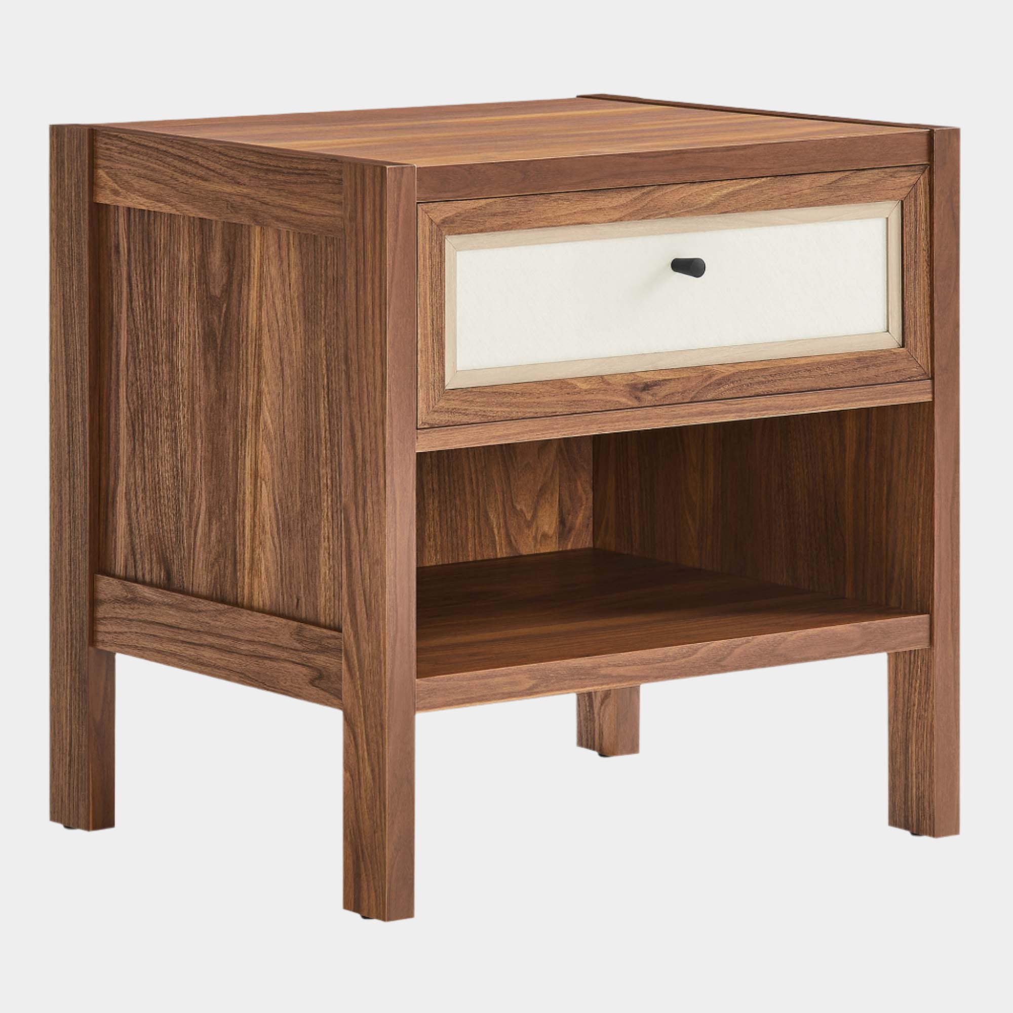 Capri Wood Grain Nightstand in Walnut