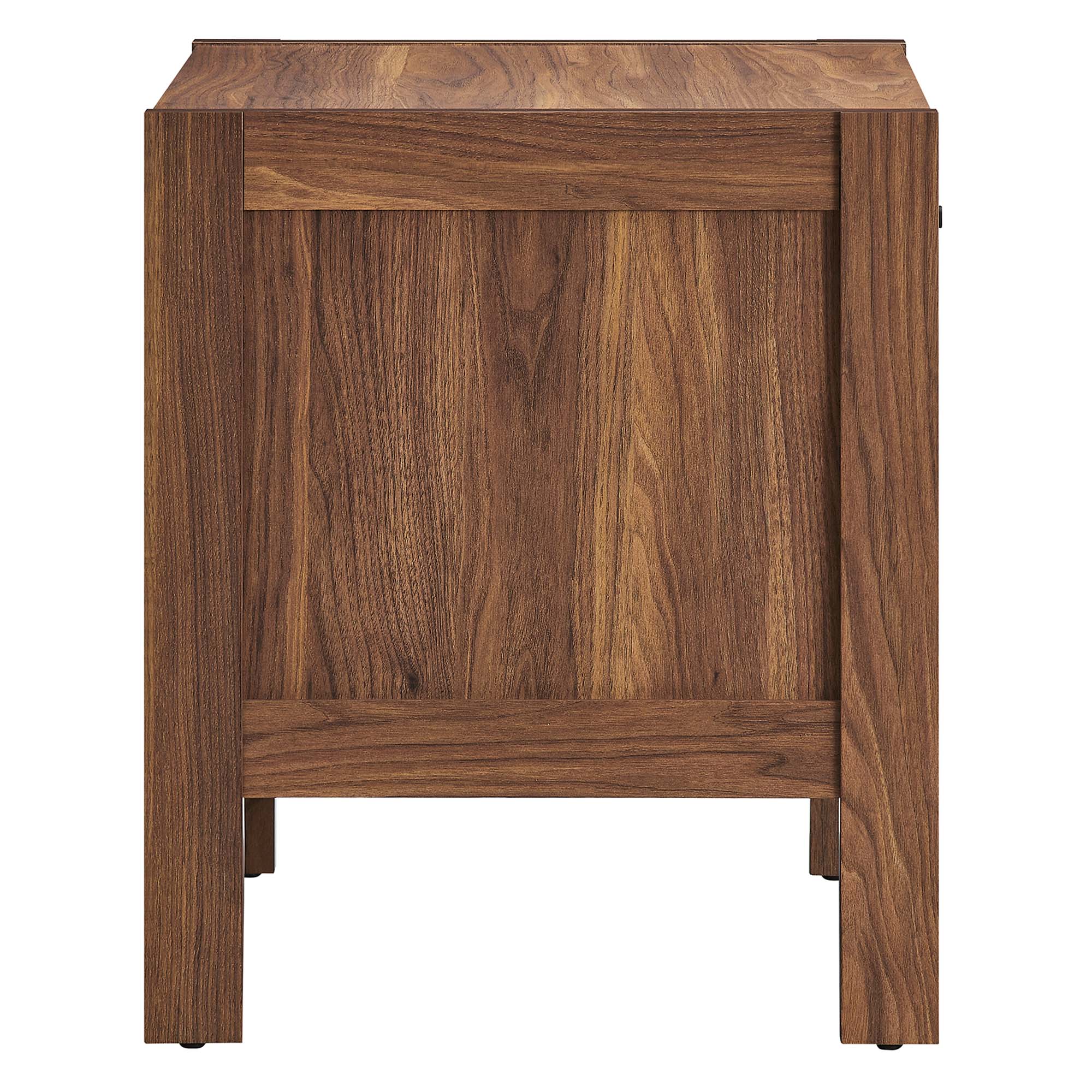 Capri Wood Grain Nightstand in Walnut