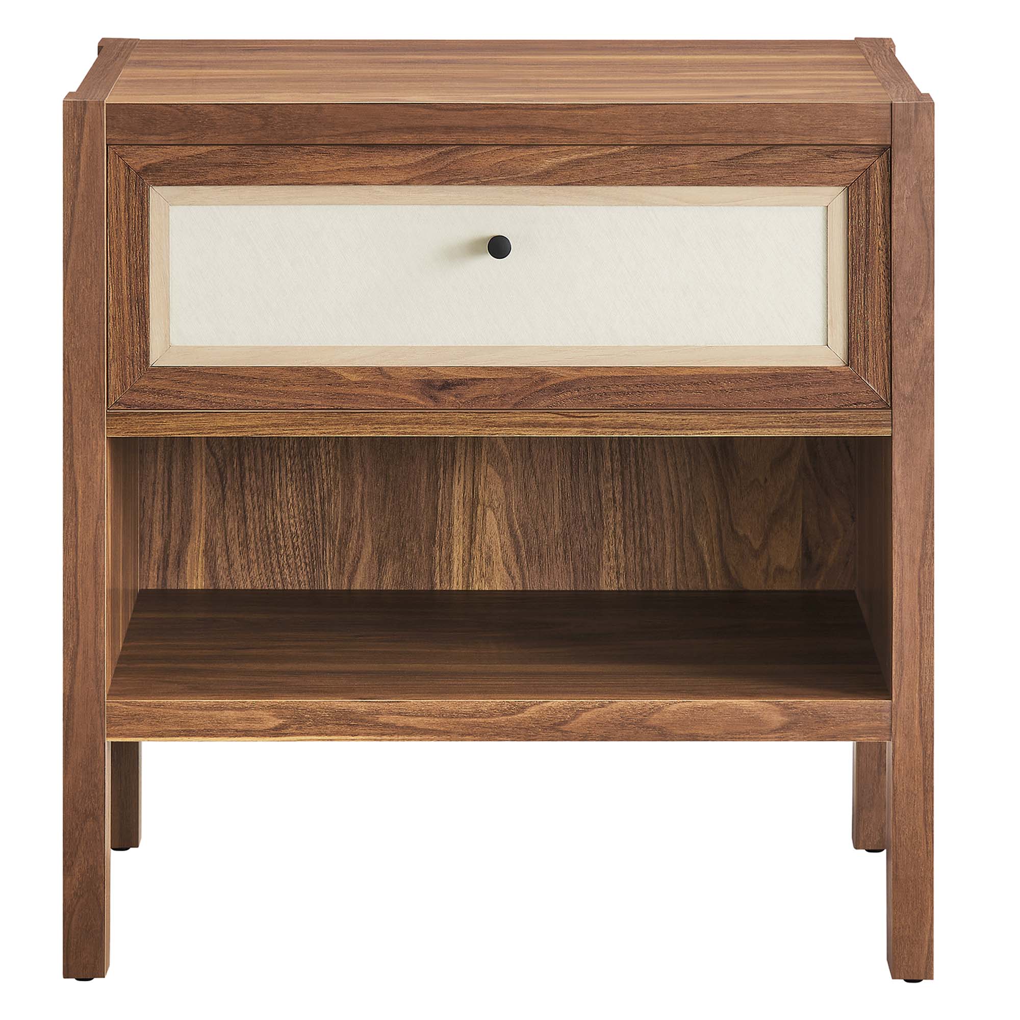 Capri Wood Grain Nightstand in Walnut