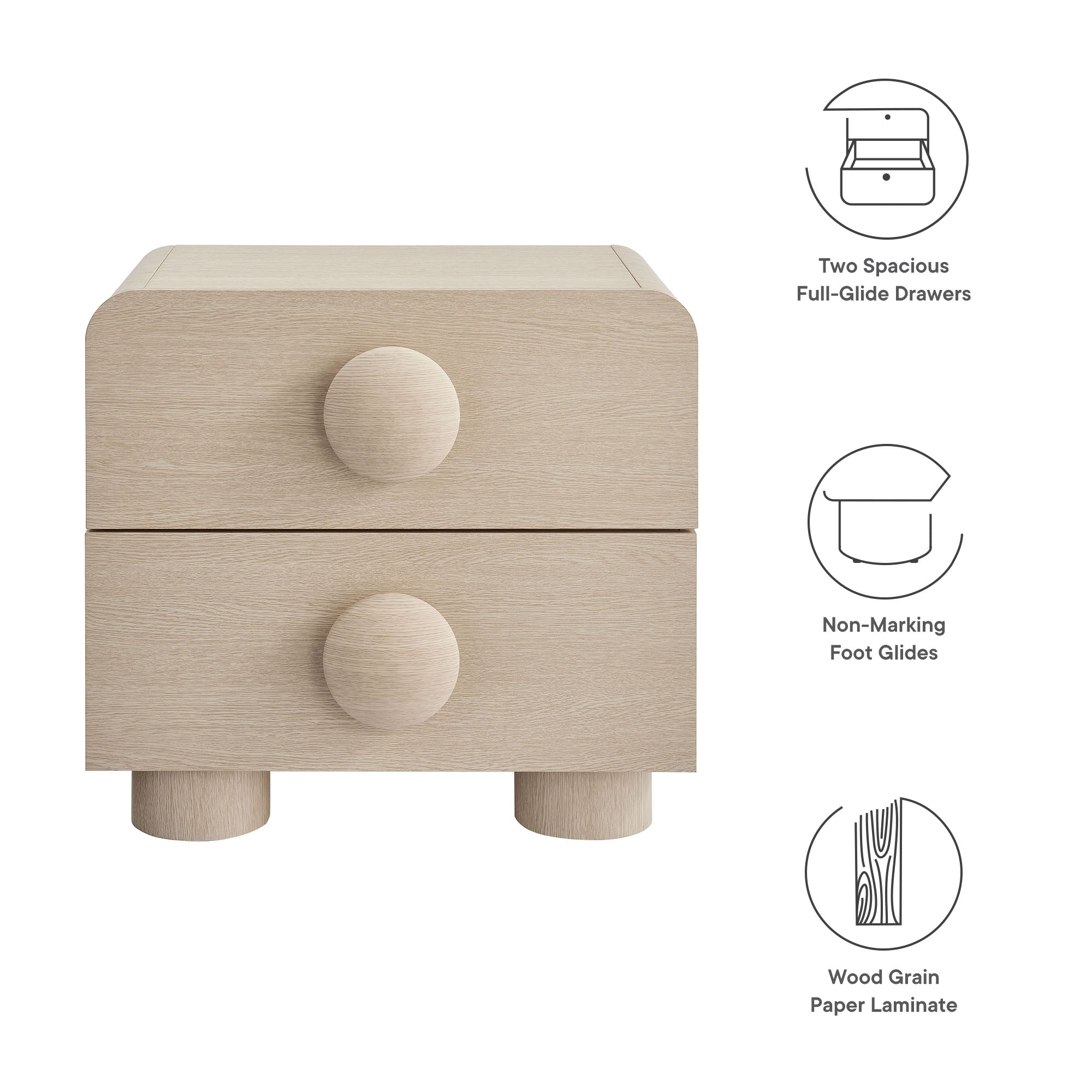 Sonnet 2-Drawer Nightstand