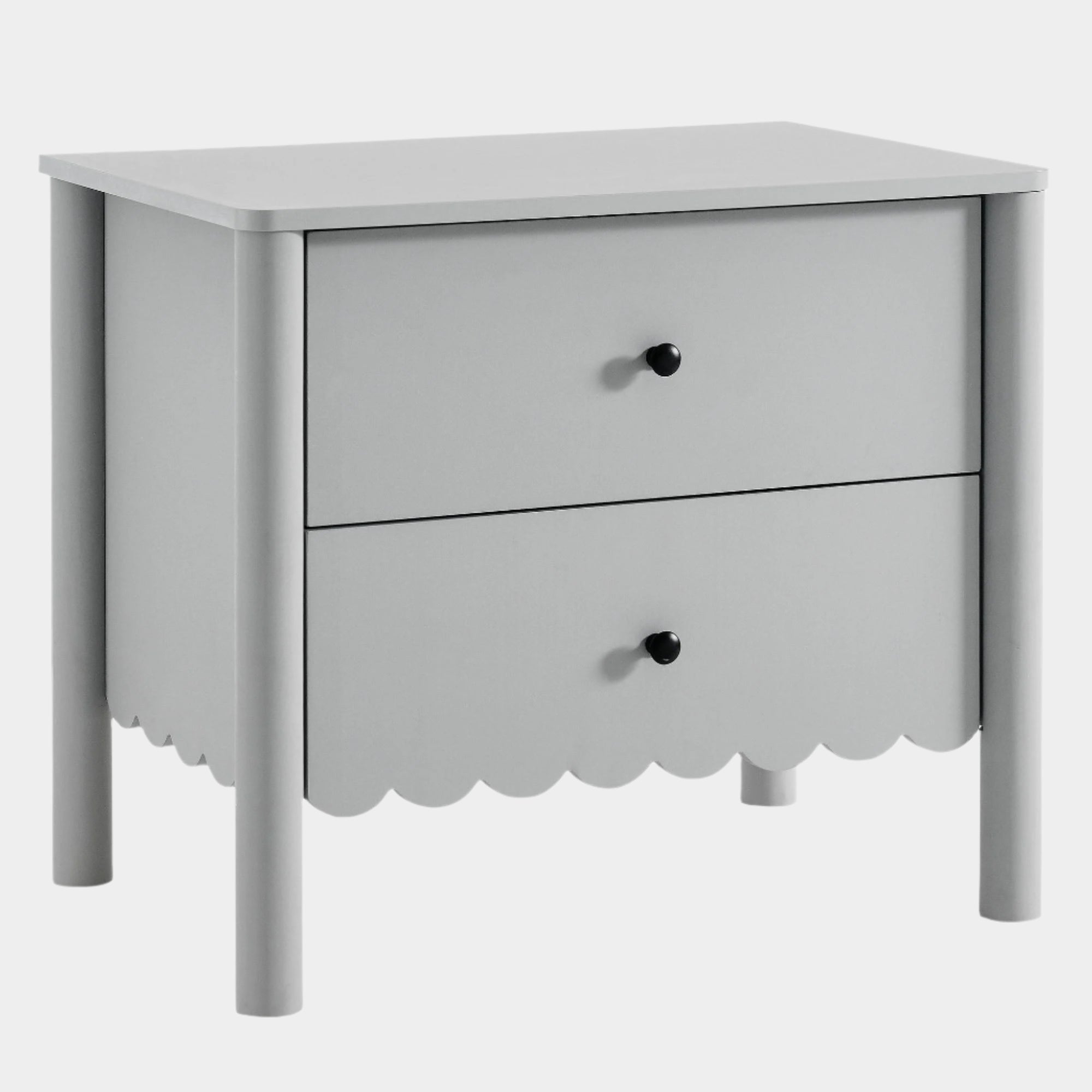 Emmeline Scalloped 2-Drawer Nightstand