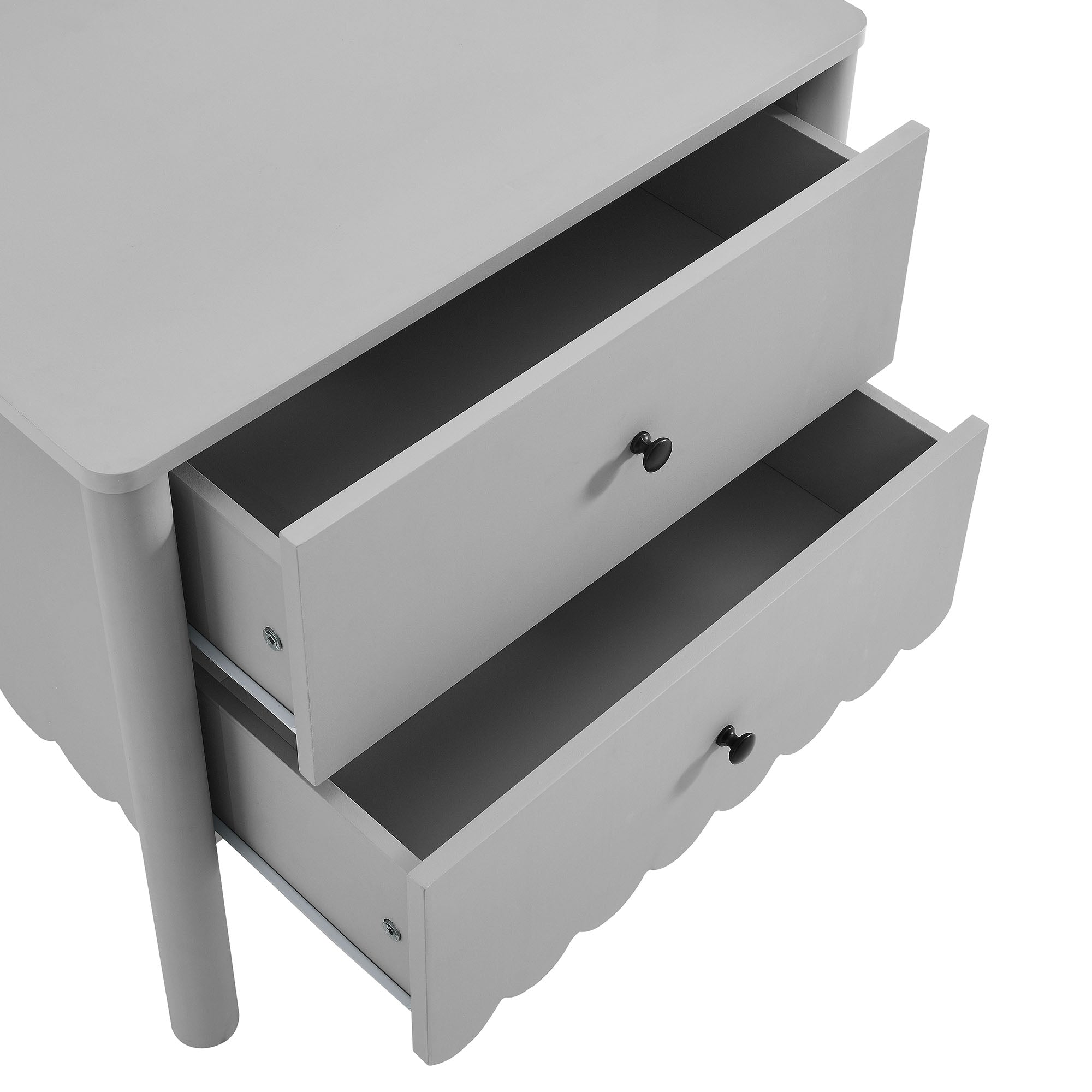 Emmeline Scalloped 2-Drawer Nightstand