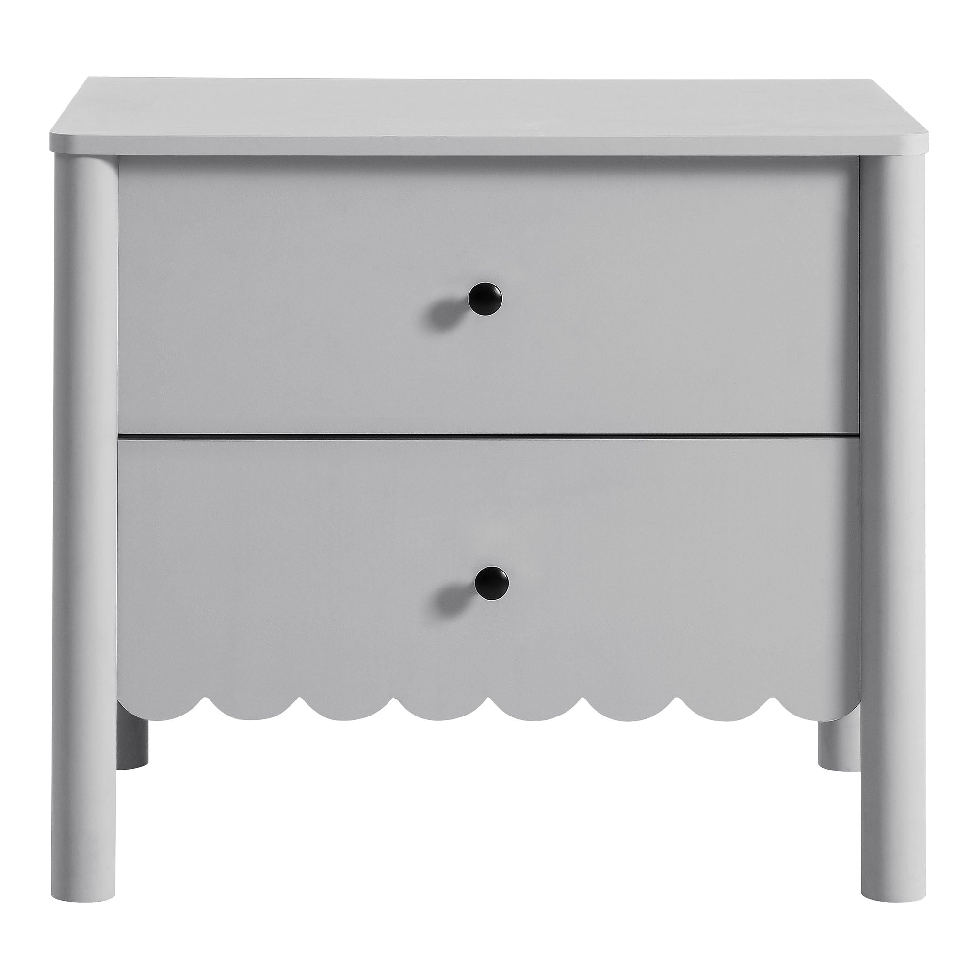 Emmeline Scalloped 2-Drawer Nightstand