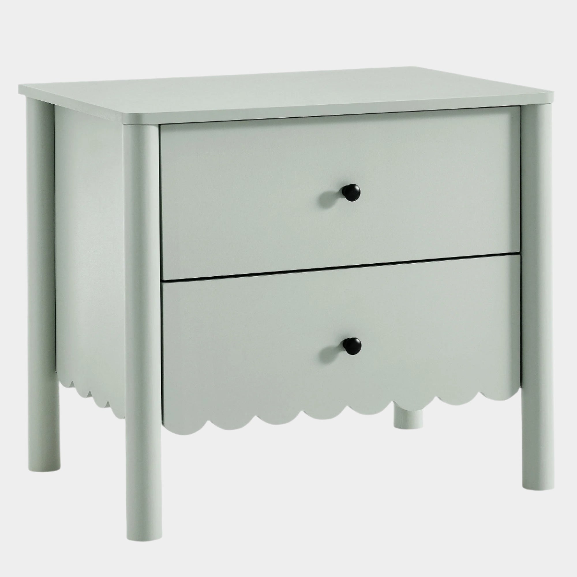 Emmeline Scalloped 2-Drawer Nightstand