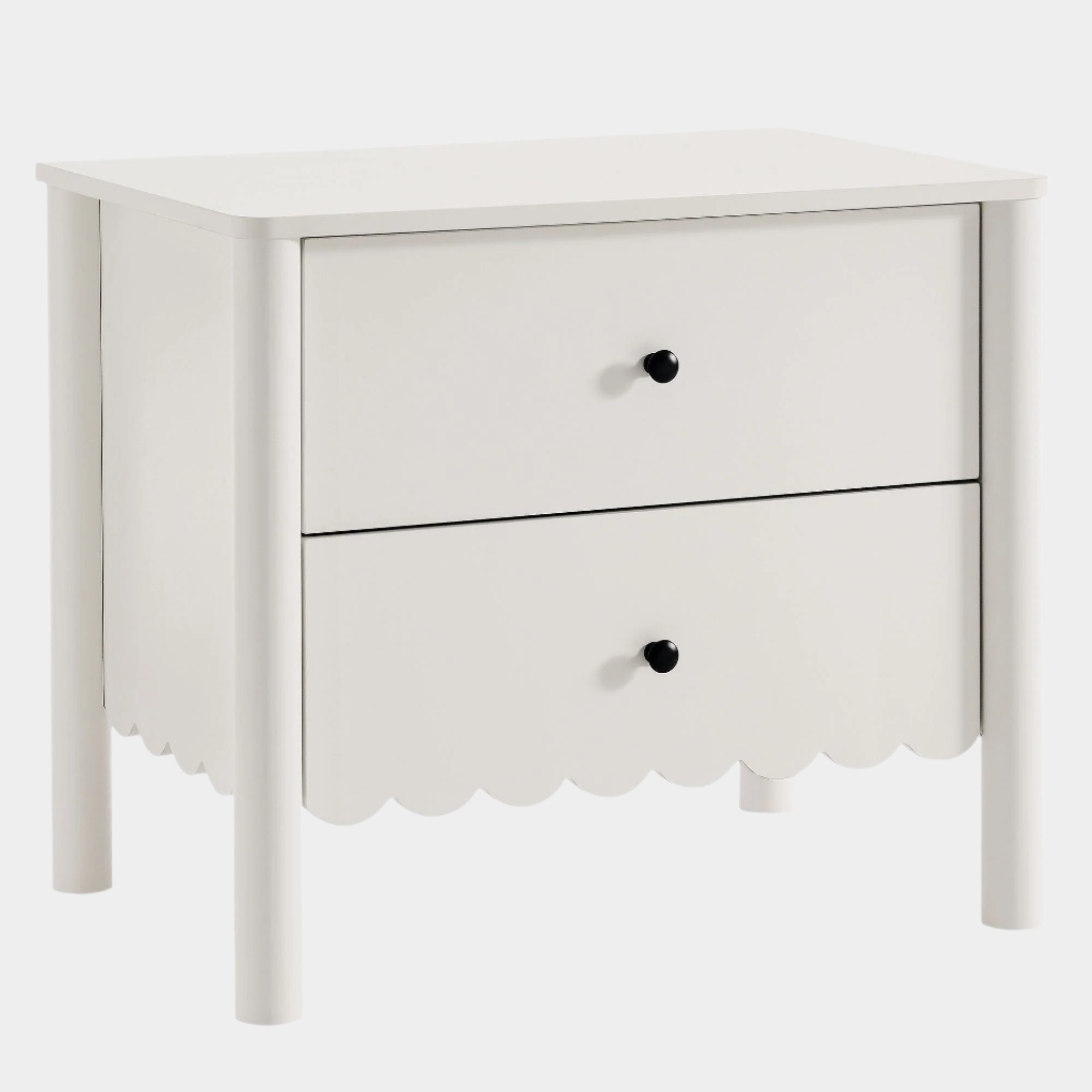 Emmeline Scalloped 2-Drawer Nightstand