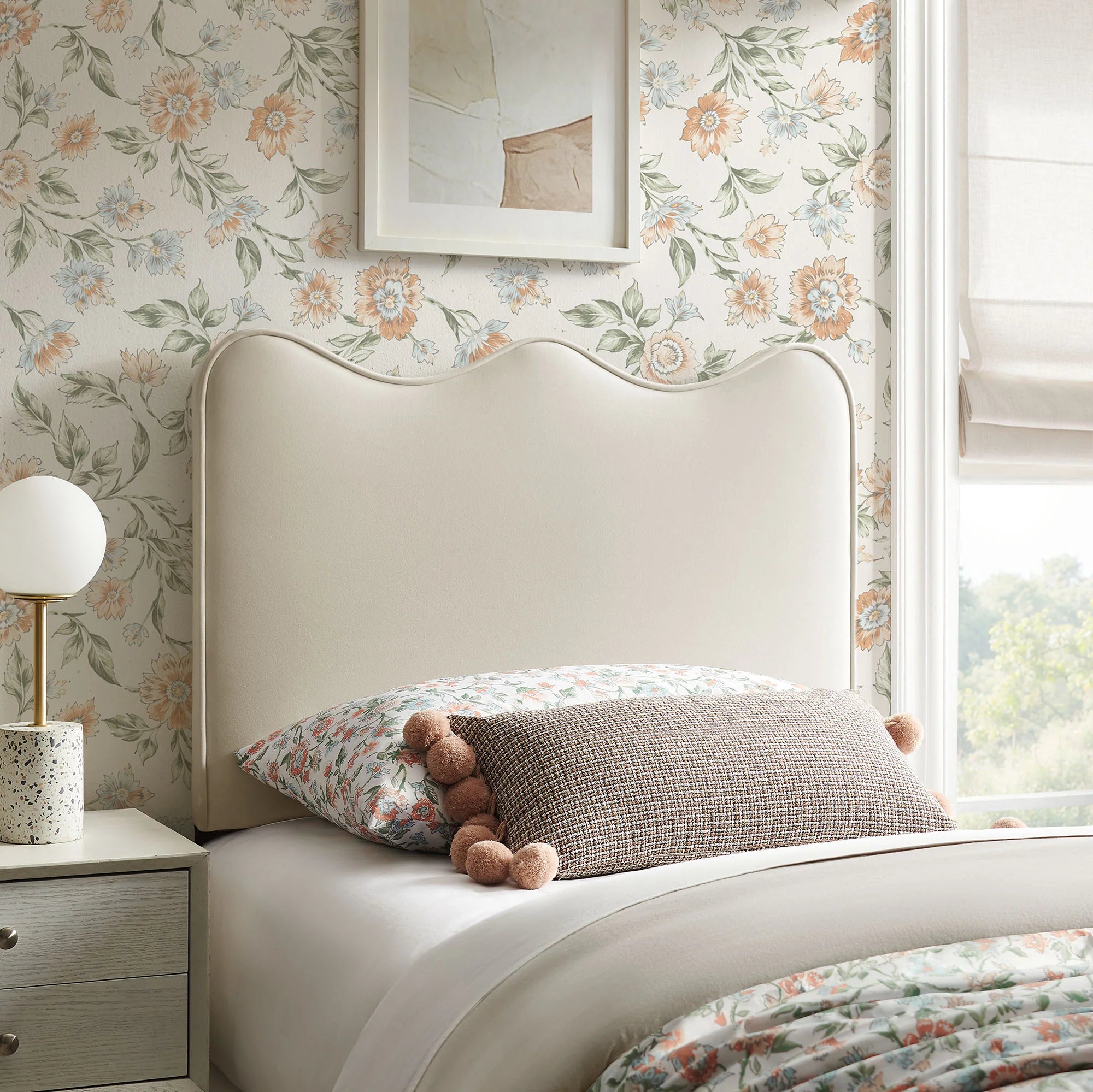 Athena Stain-Resistant Performance Velvet Twin Size Headboard