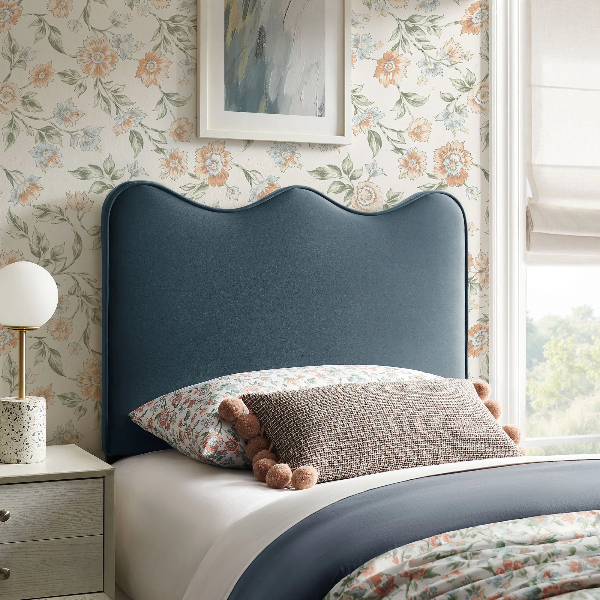 Athena Stain-Resistant Performance Velvet Twin Size Headboard