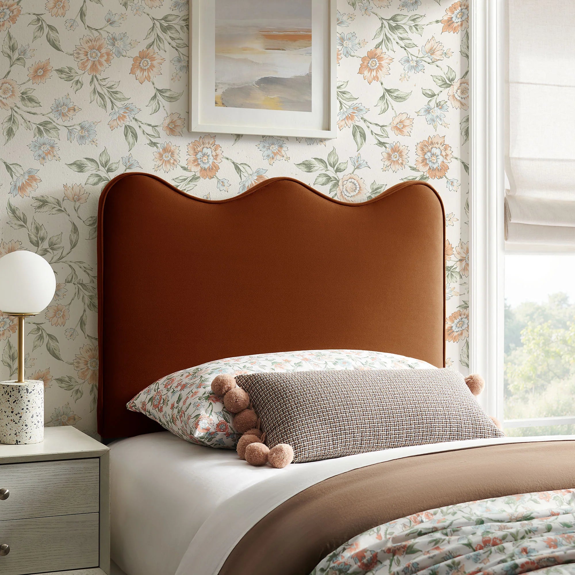 Athena Stain-Resistant Performance Velvet Twin Size Headboard