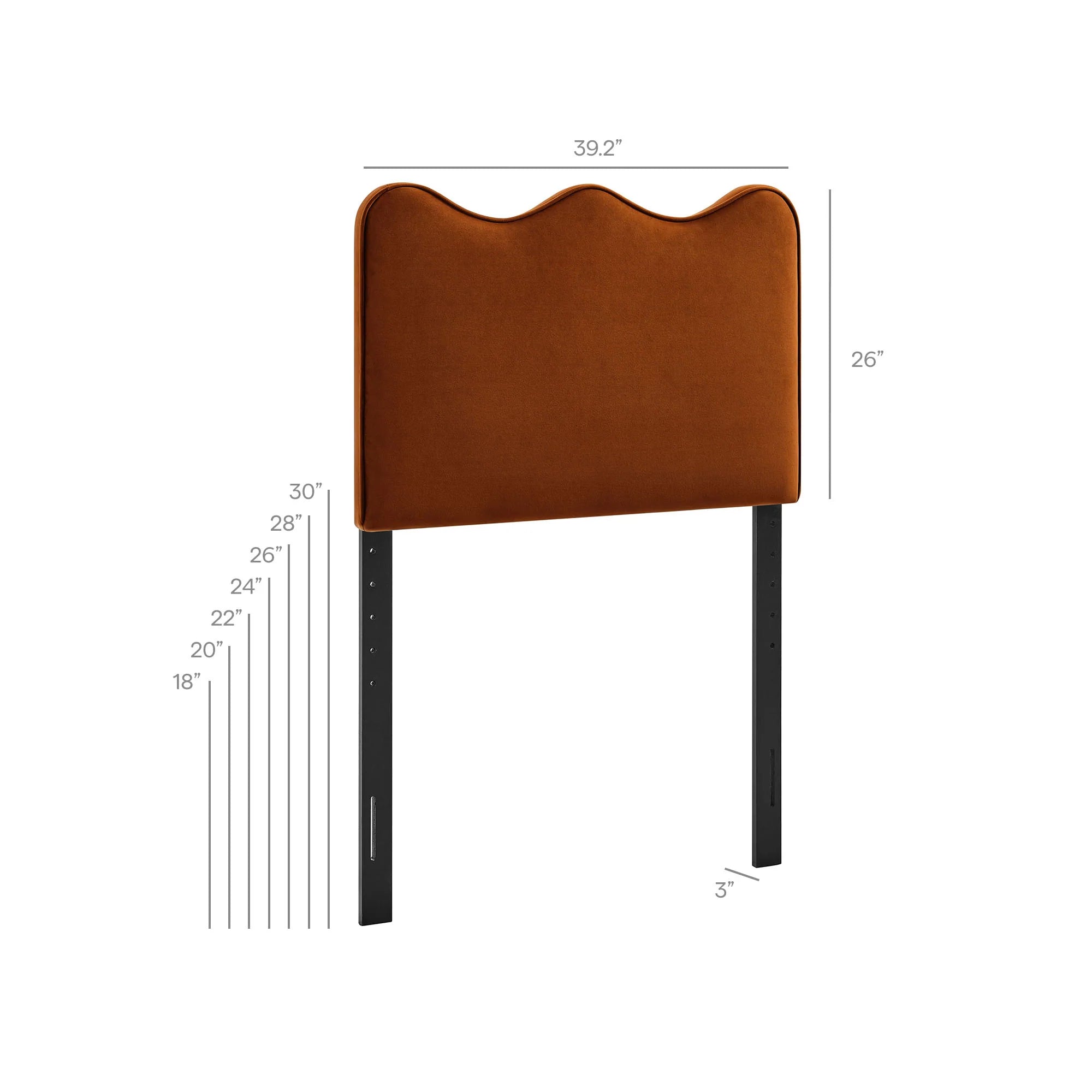 Athena Stain-Resistant Performance Velvet Twin Size Headboard