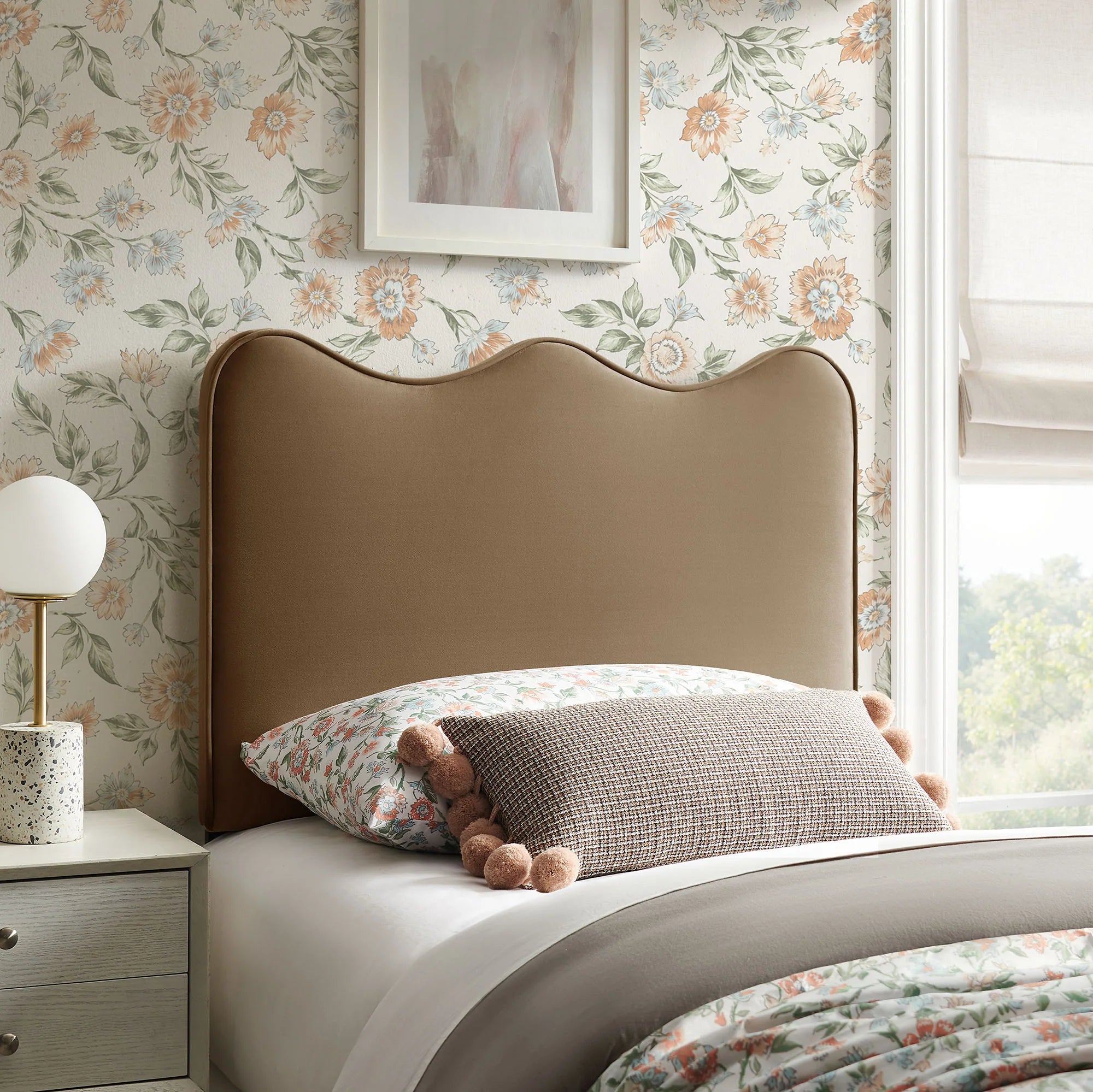 Athena Stain-Resistant Performance Velvet Twin Size Headboard