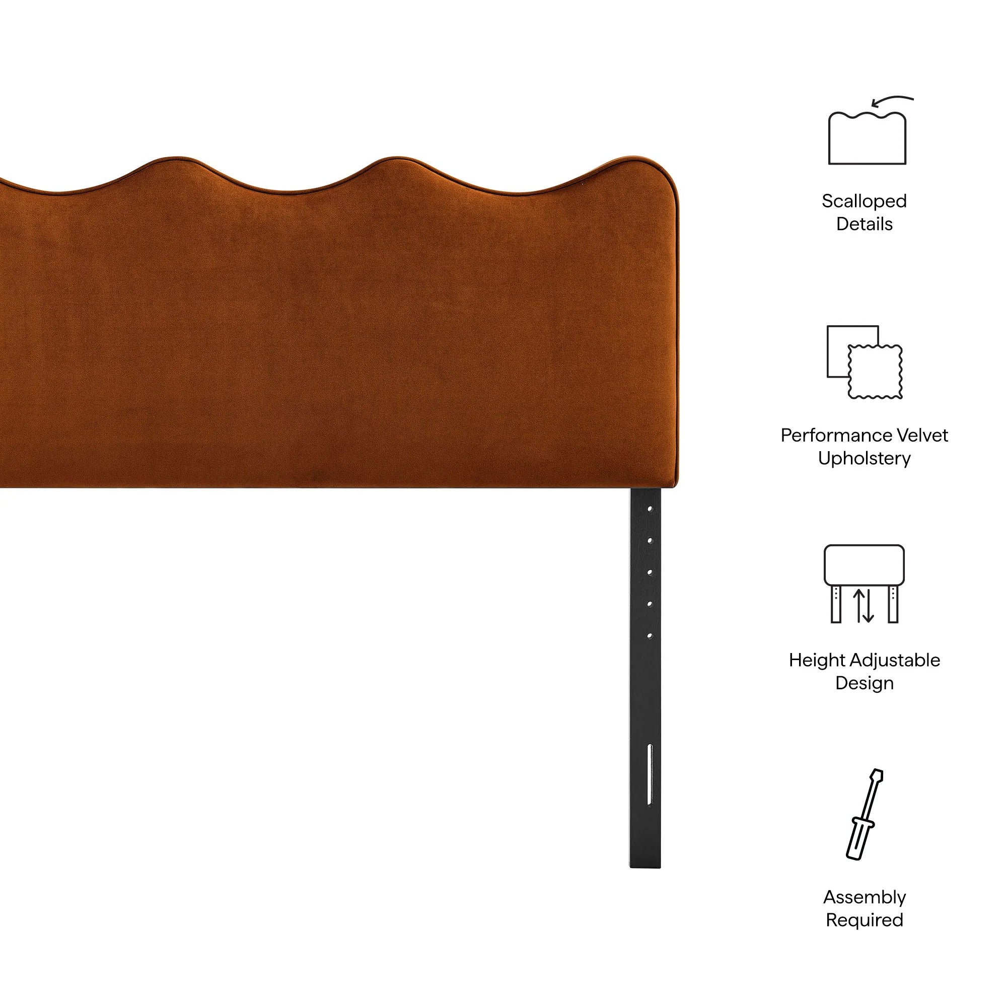 Athena Stain-Resistant Performance Velvet Twin Size Headboard