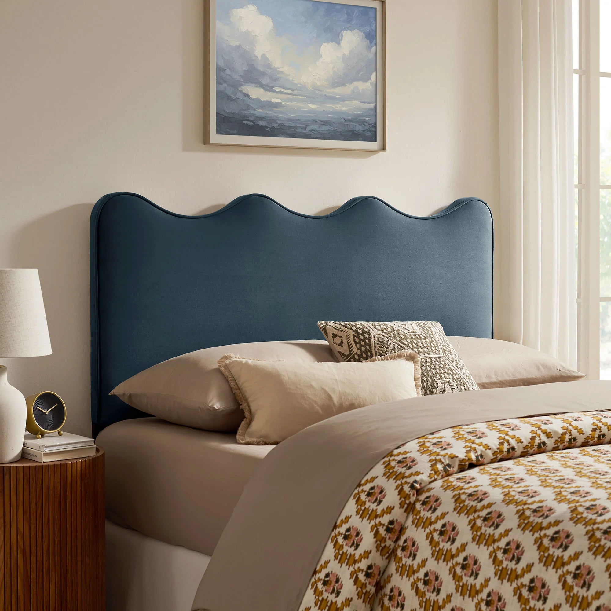 Athena Stain-Resistant Performance Velvet Twin Size Headboard
