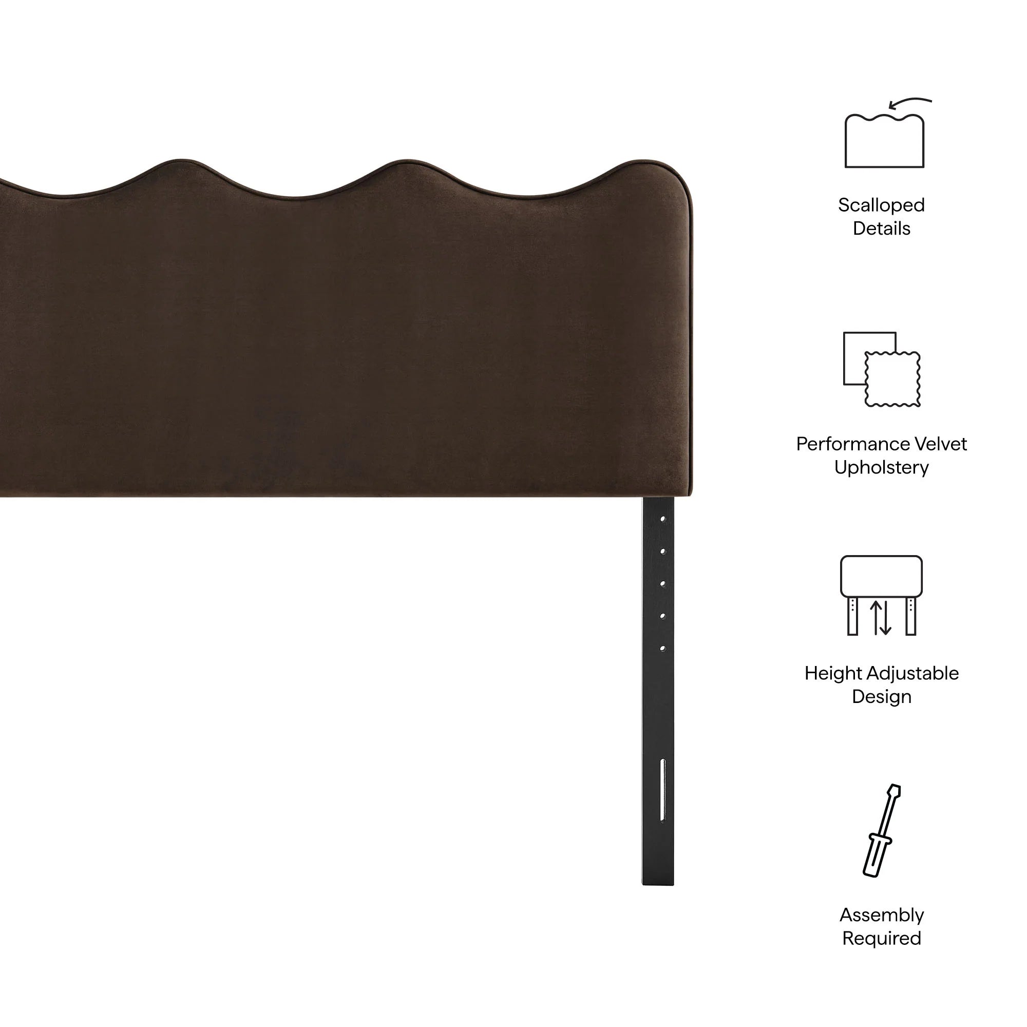 Athena Stain-Resistant Performance Velvet Twin Size Headboard