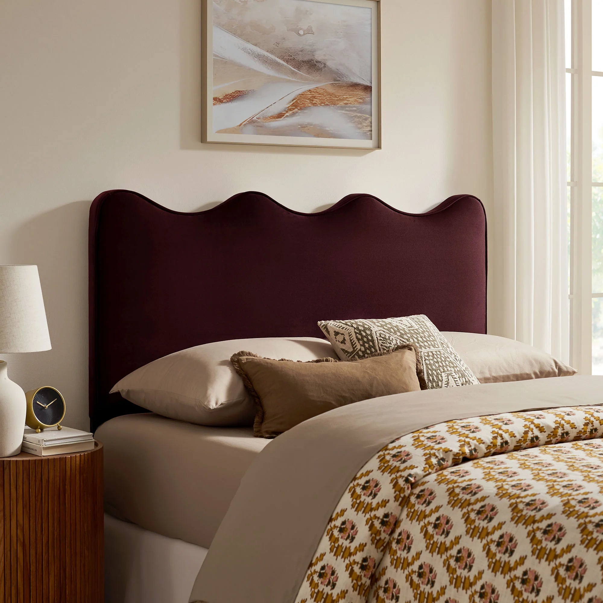 Athena Stain-Resistant Performance Velvet Twin Size Headboard