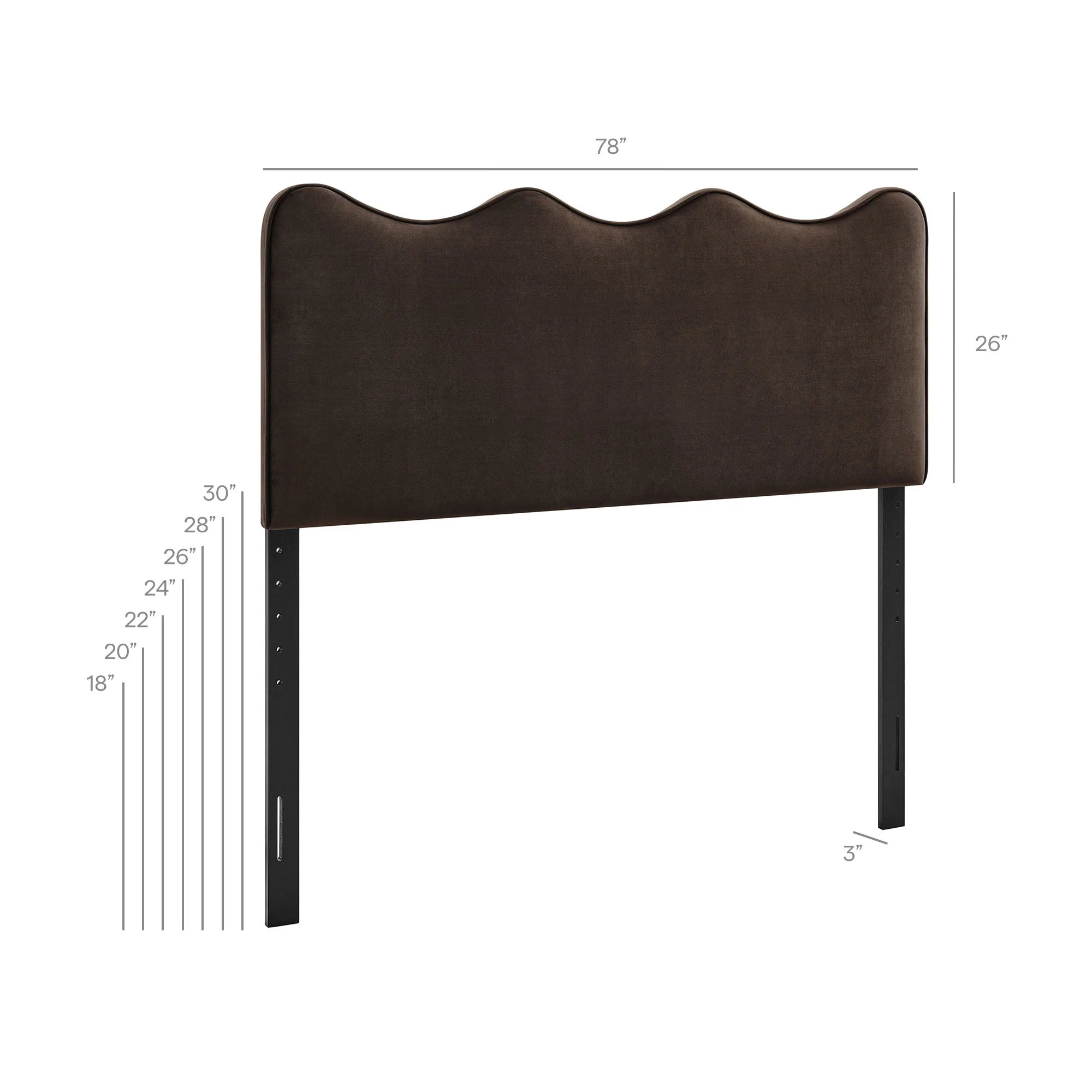 Athena Stain-Resistant Performance Velvet Twin Size Headboard