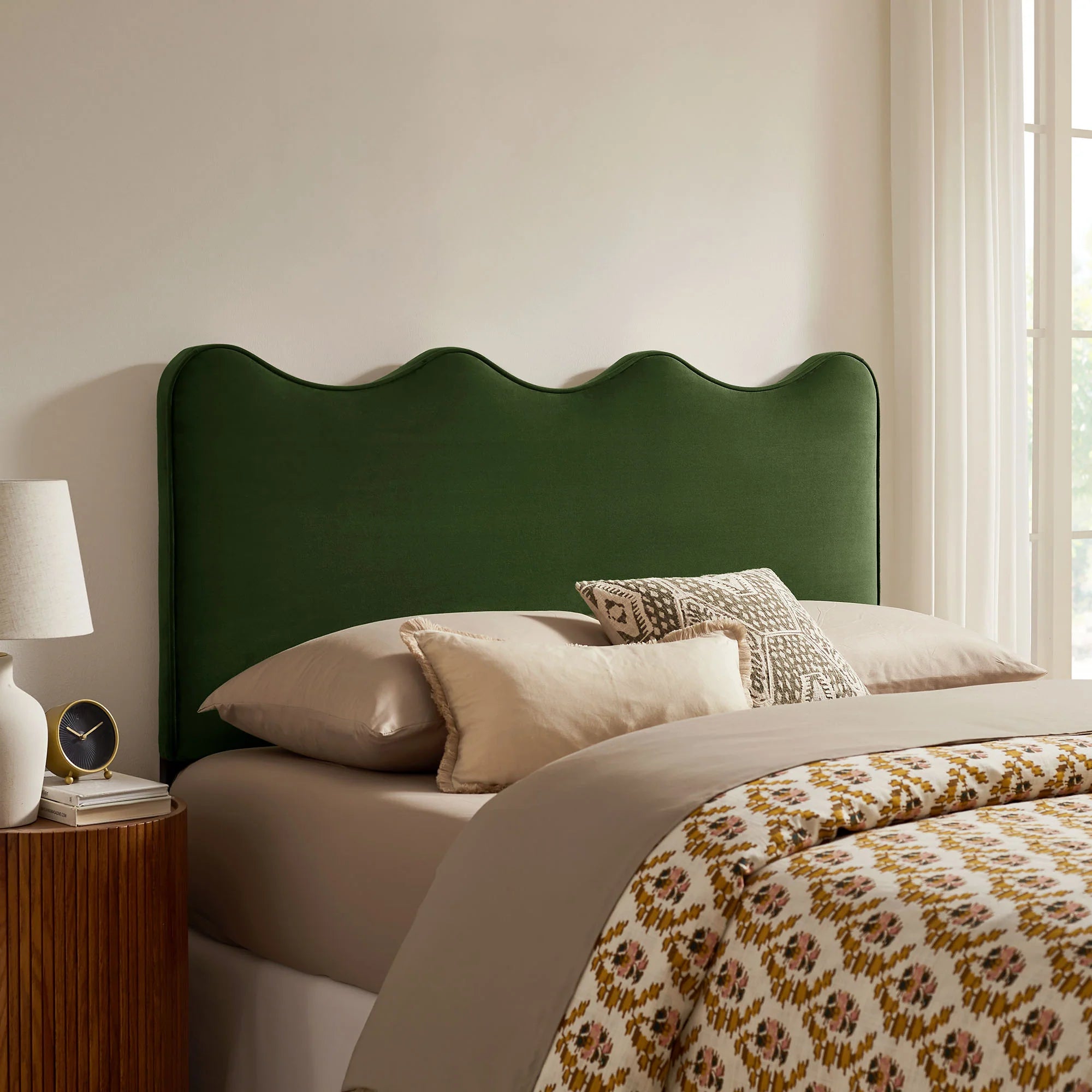 Athena Stain-Resistant Performance Velvet Twin Size Headboard