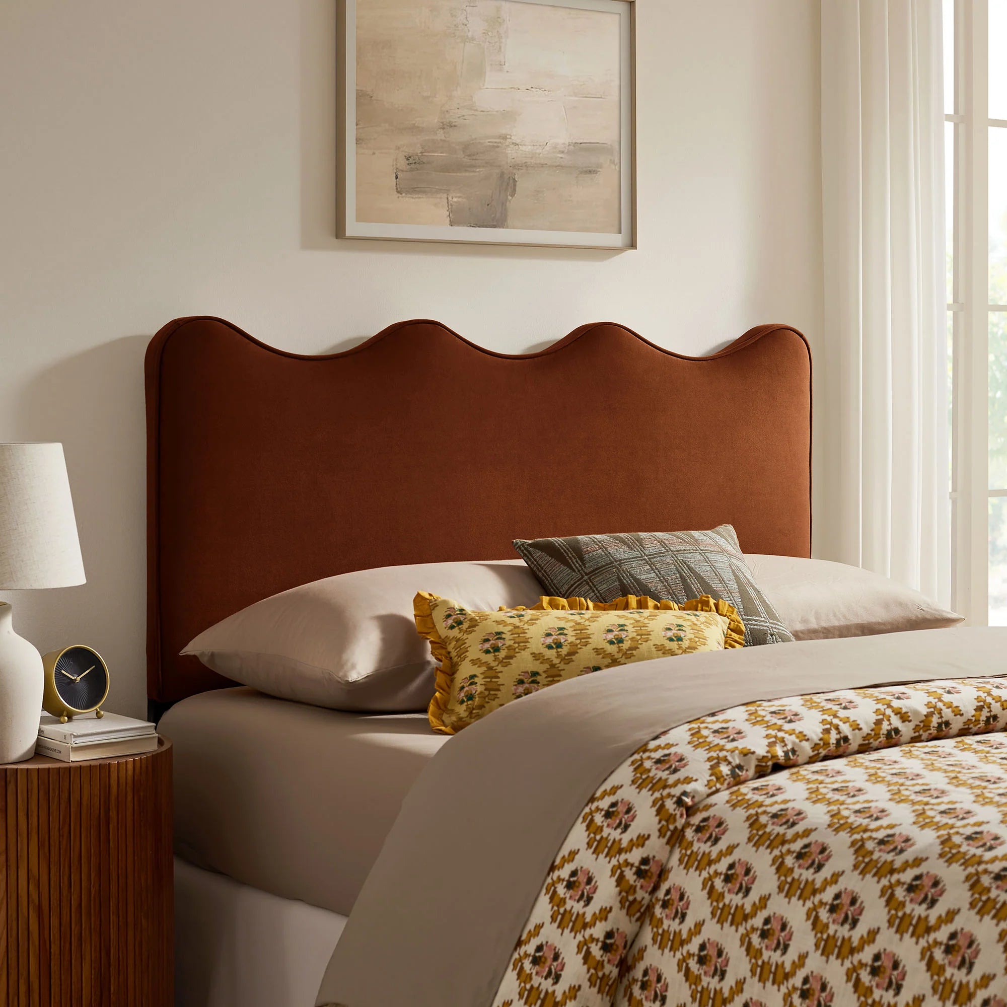 Athena Stain-Resistant Performance Velvet Twin Size Headboard