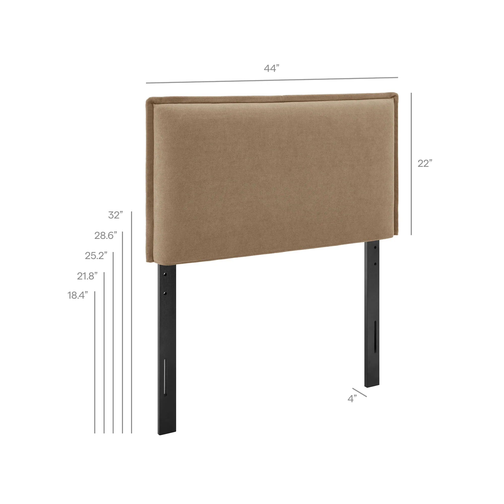 Camille Upholstered Linen Blend Queen Size Headboard