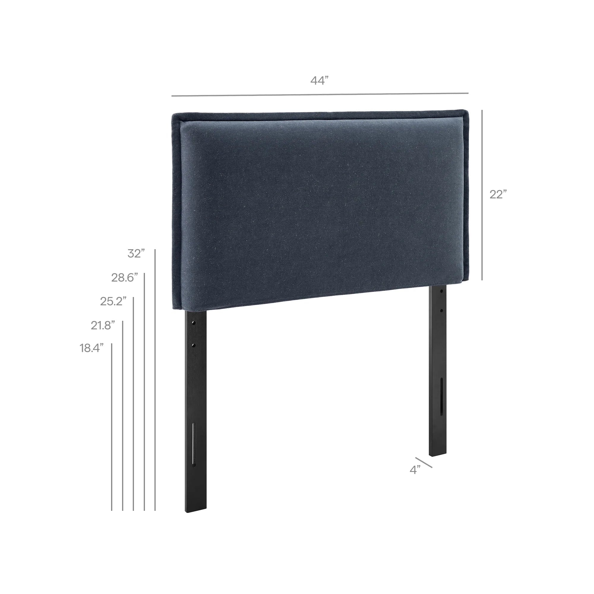 Camille Upholstered Linen Blend Queen Size Headboard