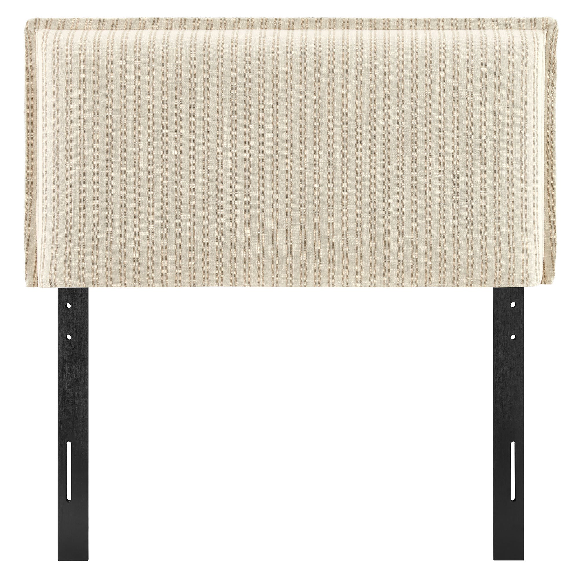 Camille Striped Linen Blend Queen Size Headboard
