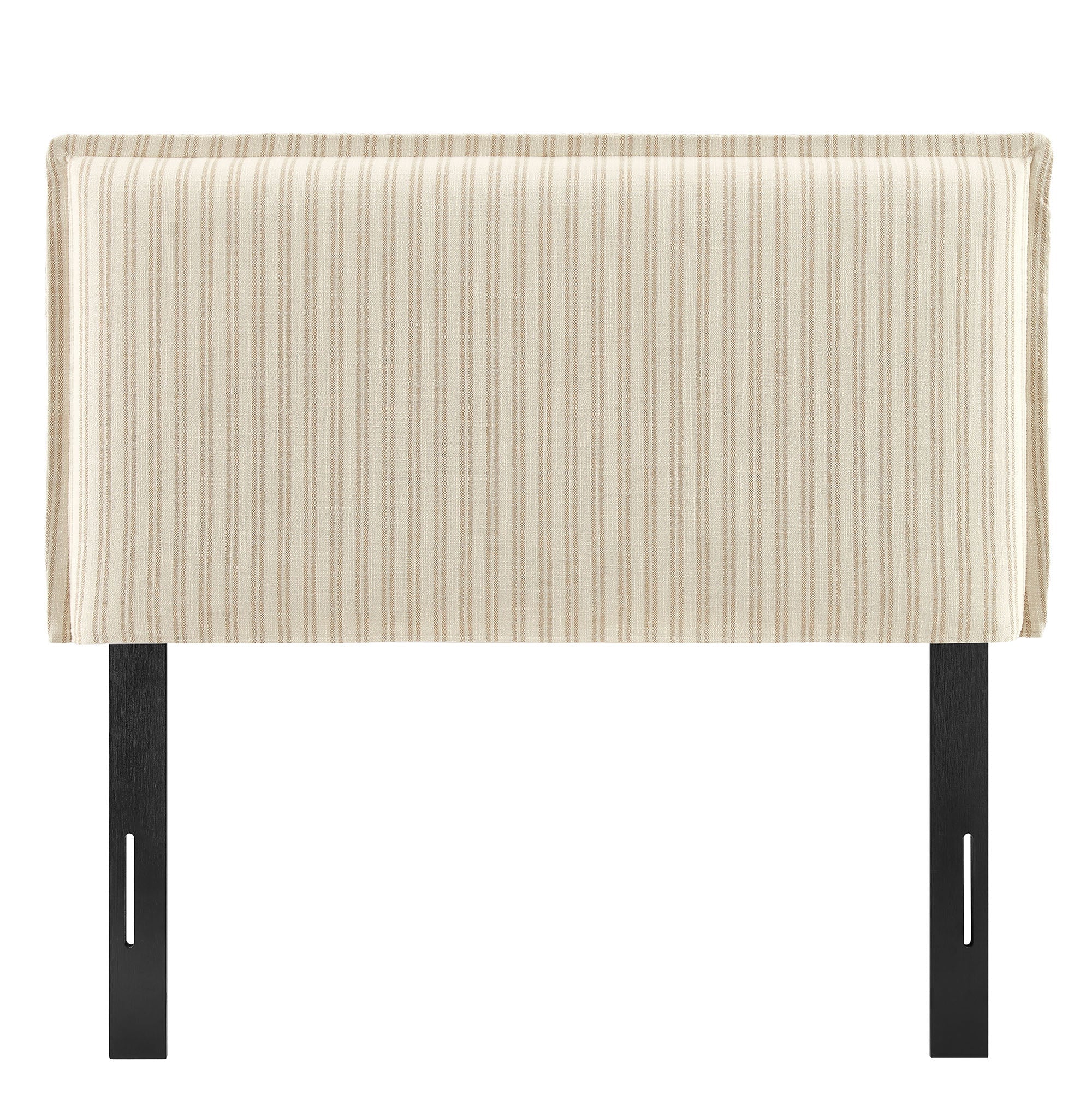 Camille Striped Linen Blend Queen Size Headboard