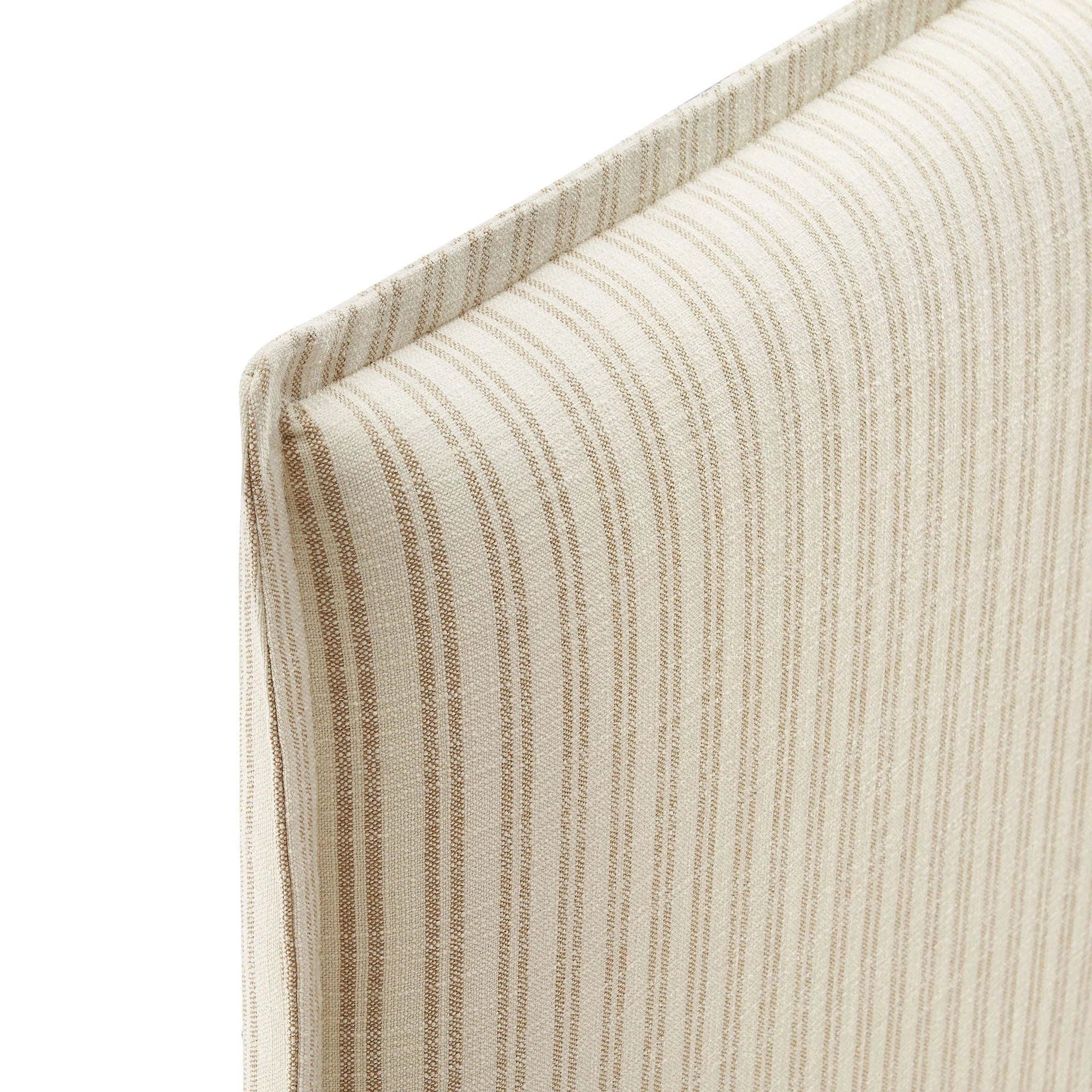 Camille Striped Linen Blend Queen Size Headboard
