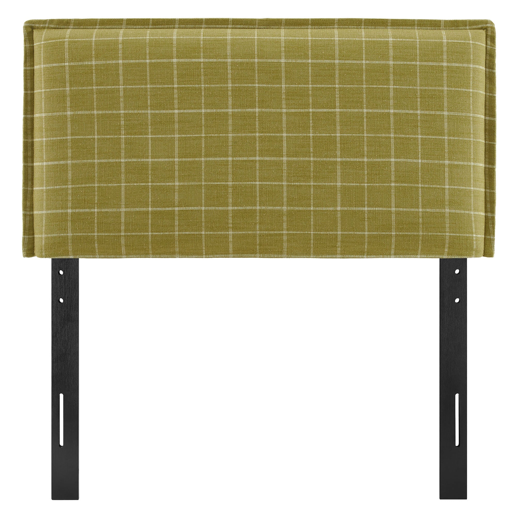 Camille Checkered Linen Blend Queen Size Headboard