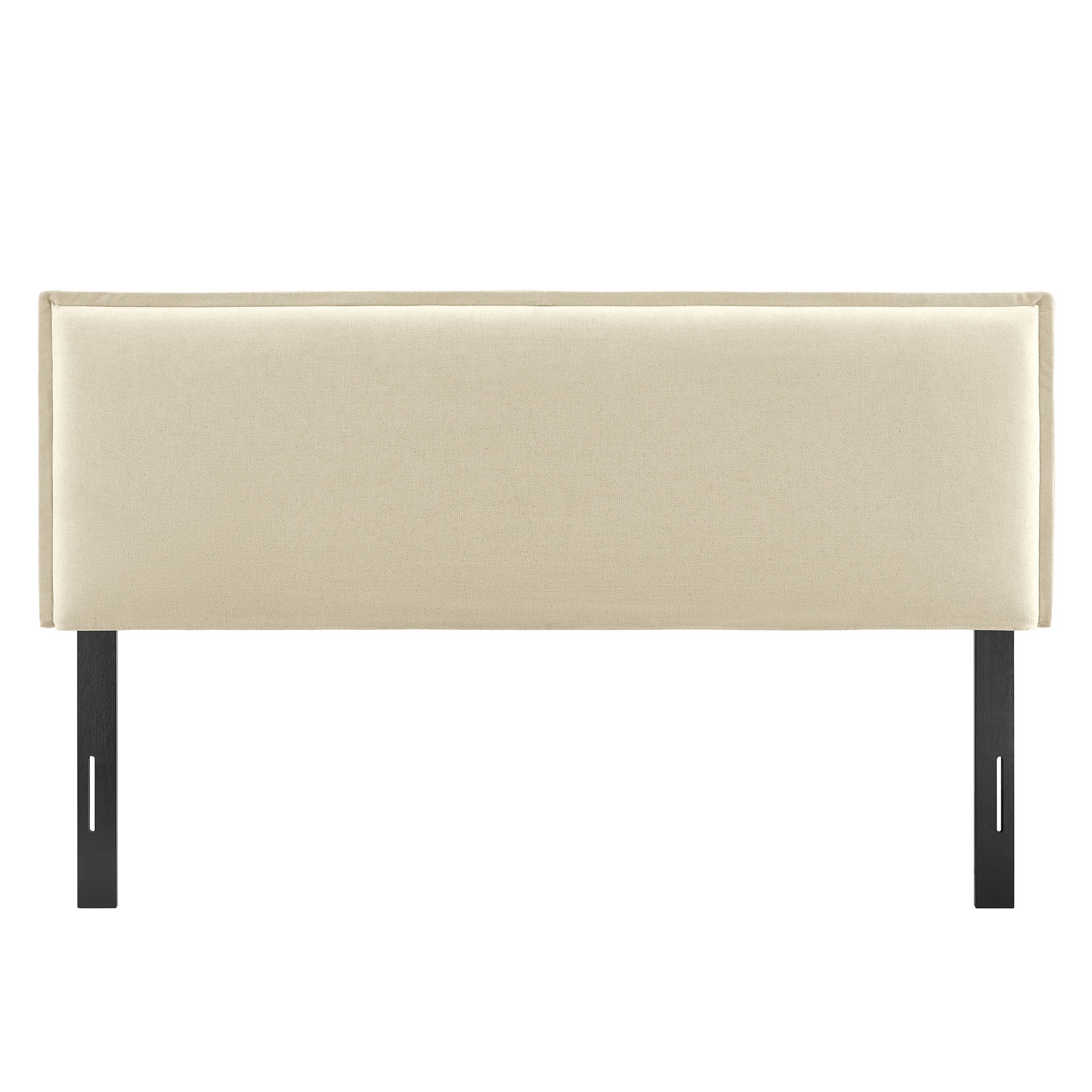 Camille Upholstered Linen Blend Queen Size Headboard