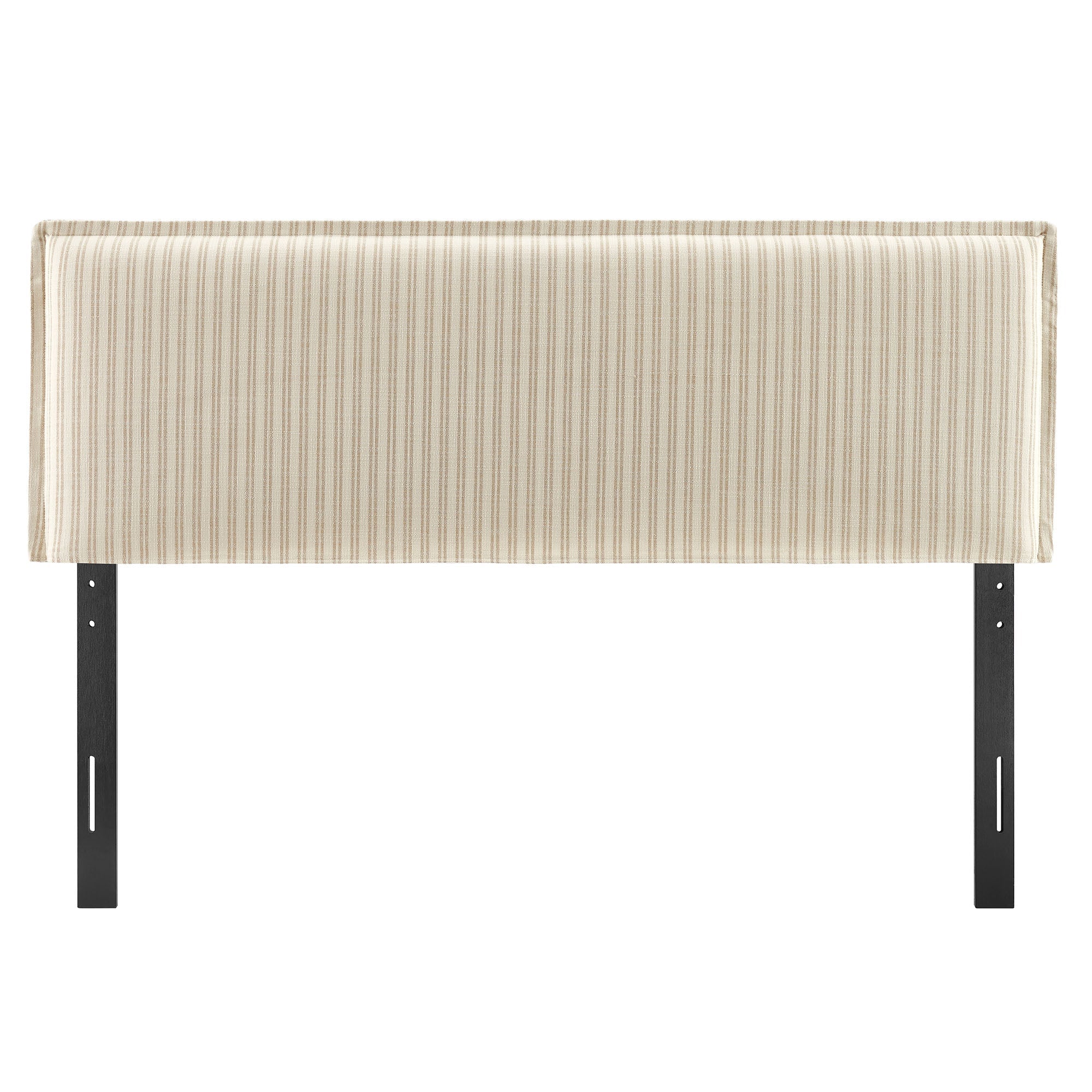 Camille Striped Linen Blend Queen Size Headboard