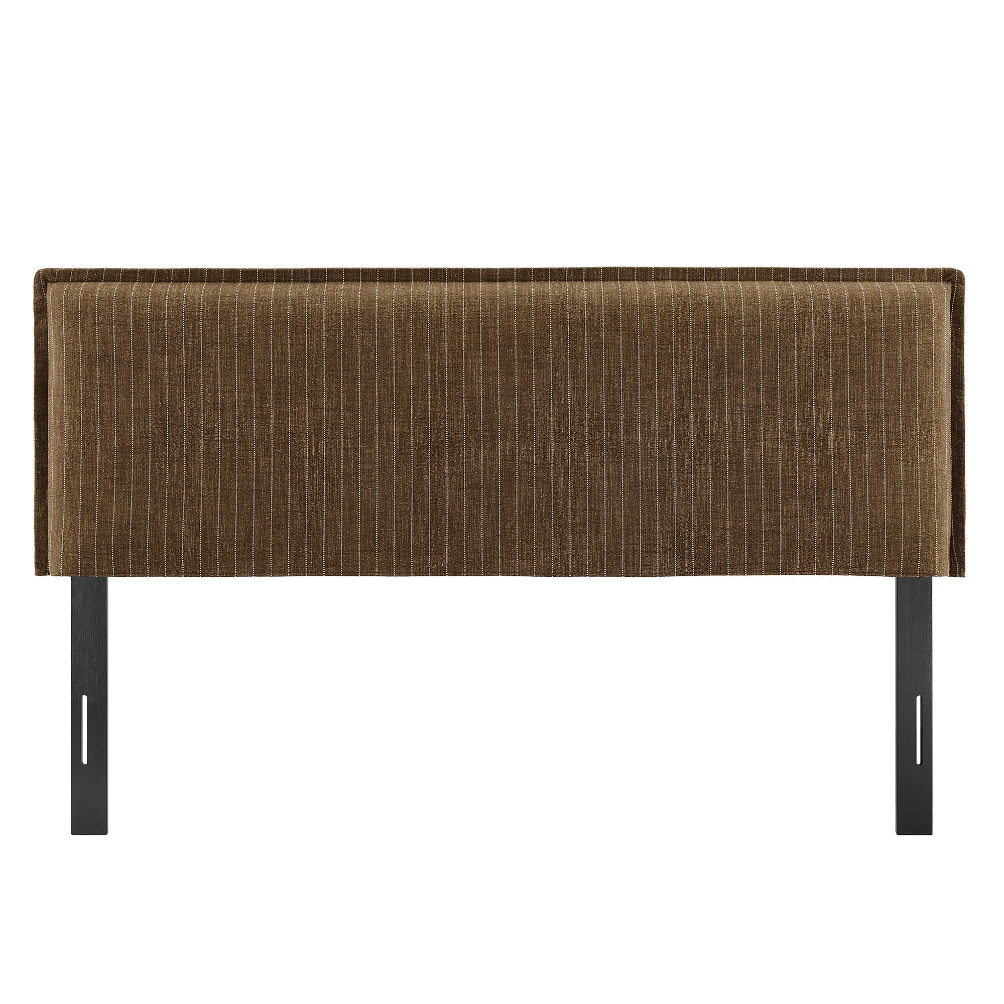Camille Striped Linen Blend Queen Size Headboard