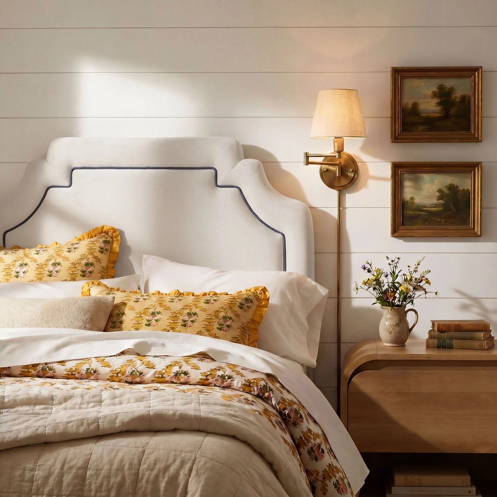 Magnolia Stain-Resistant Performance Velvet Queen Size Headboard