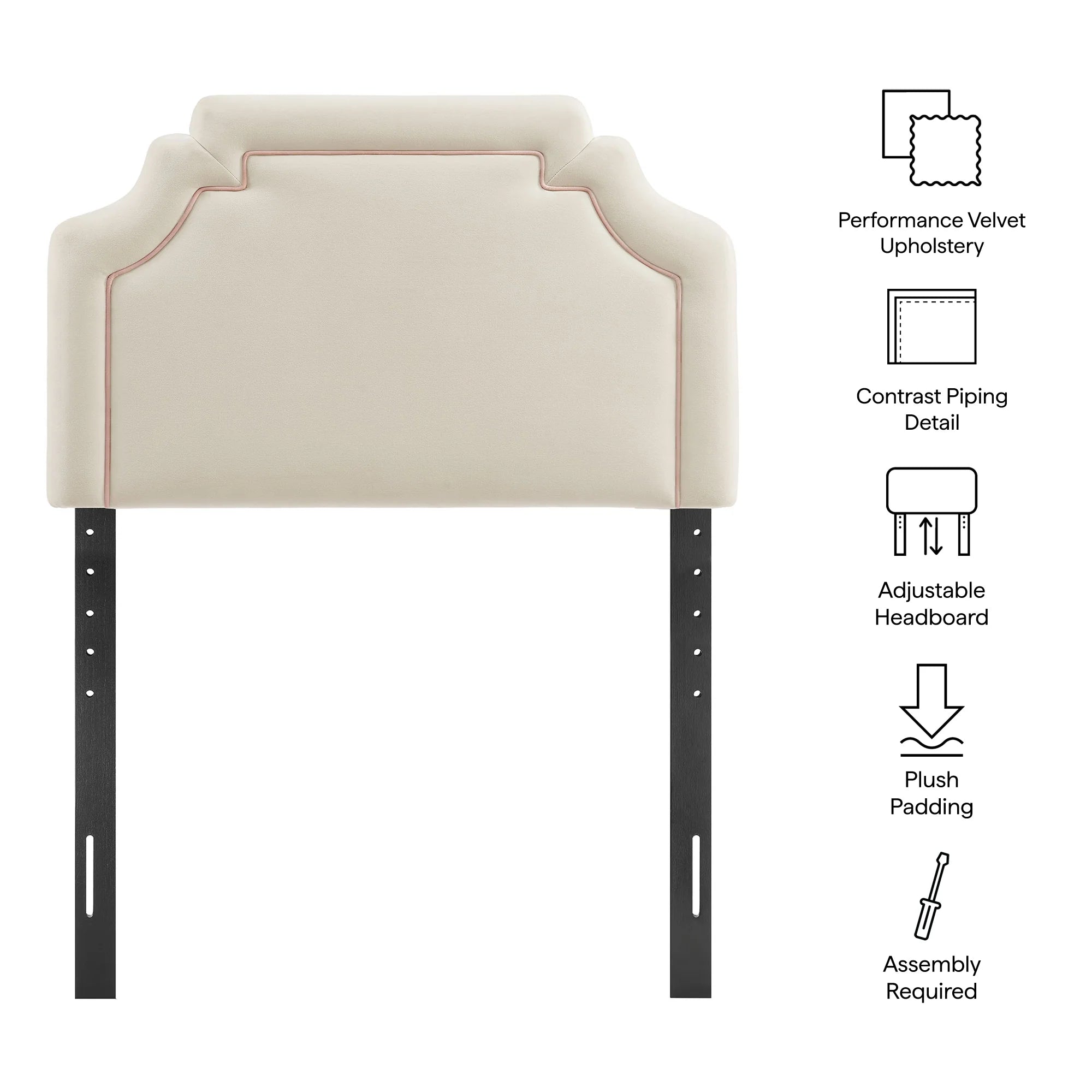 Magnolia Stain-Resistant Performance Velvet Queen Size Headboard