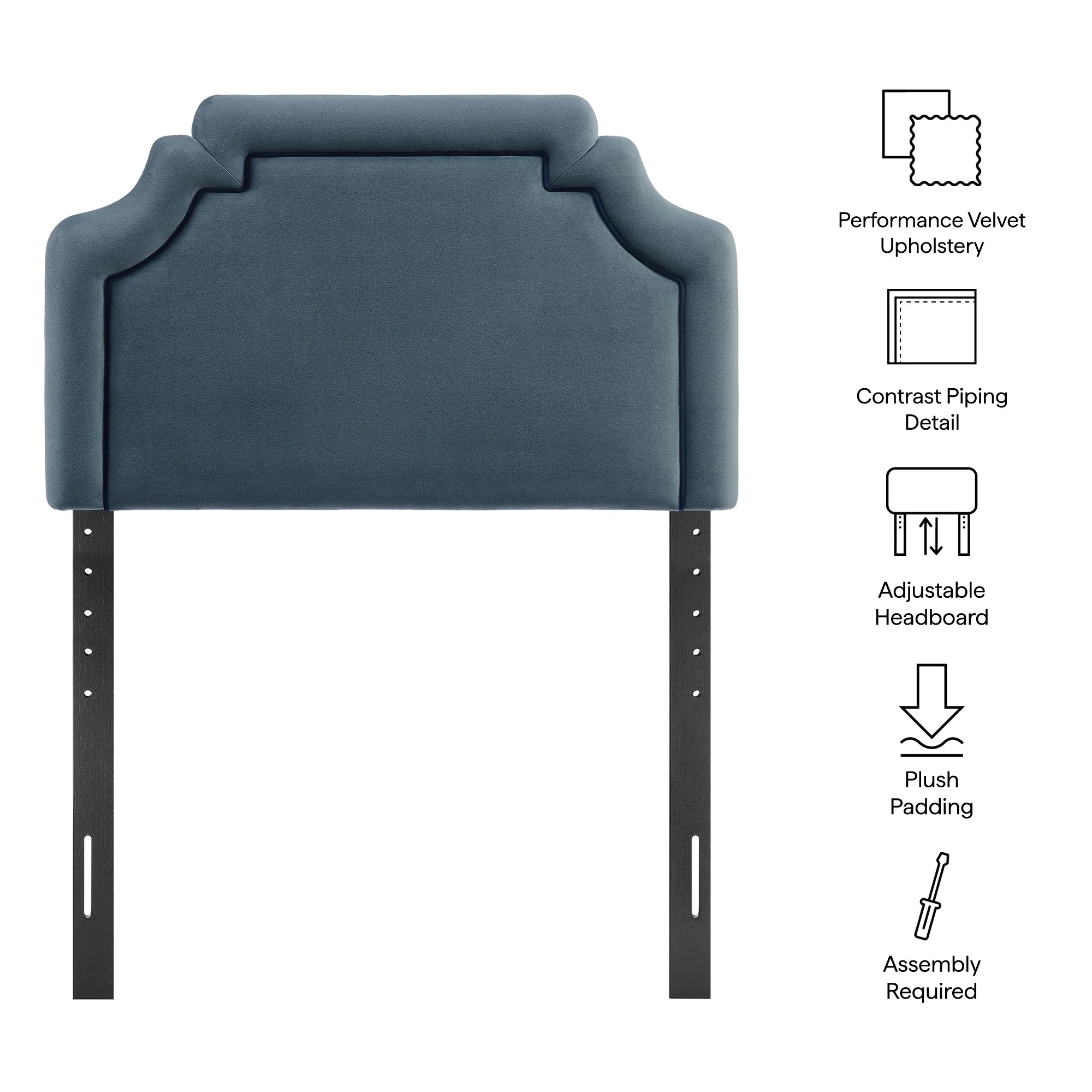 Magnolia Stain-Resistant Performance Velvet Queen Size Headboard