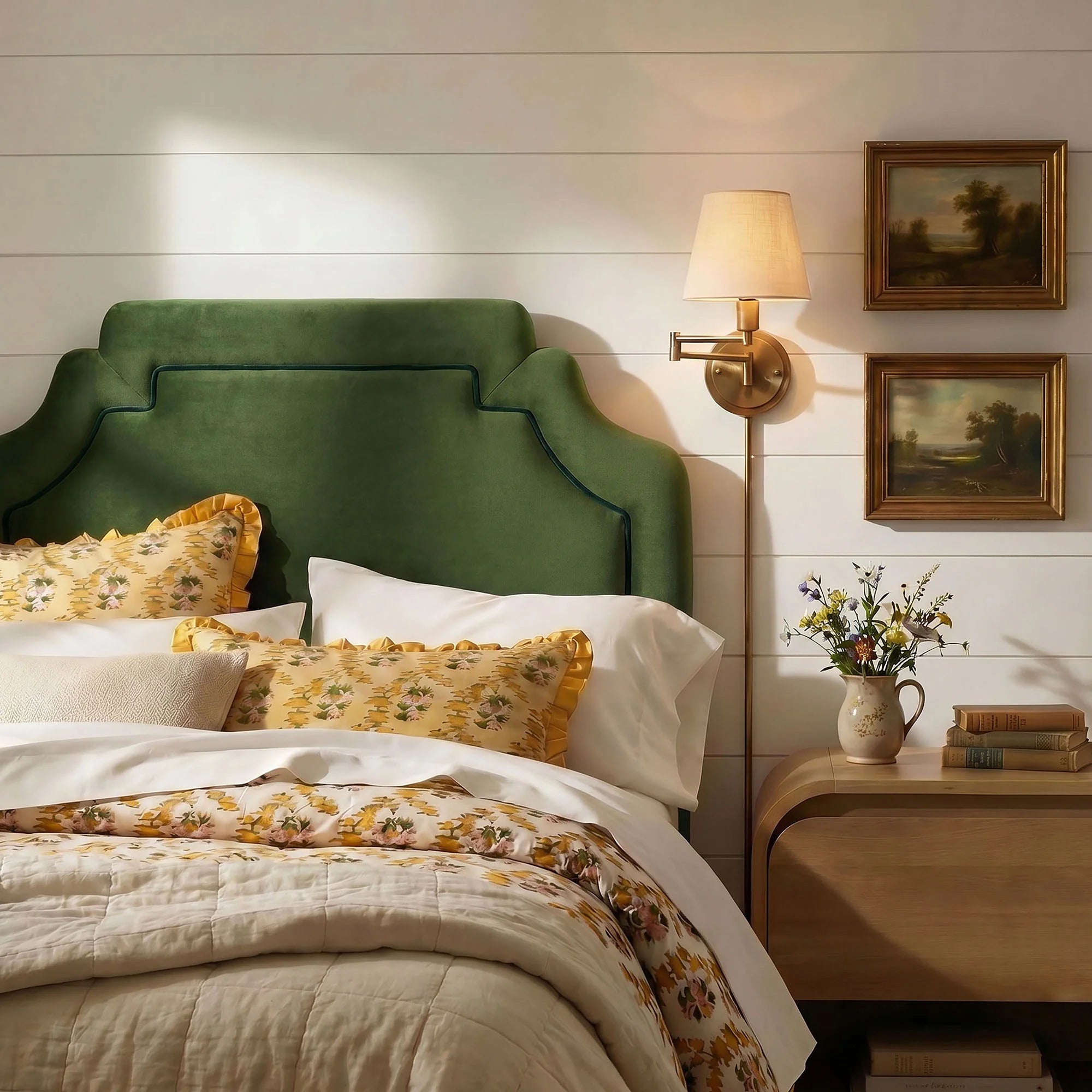 Magnolia Stain-Resistant Performance Velvet Queen Size Headboard