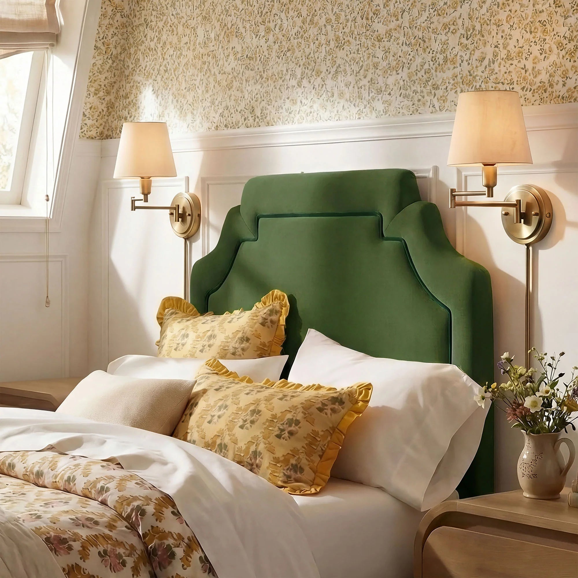 Magnolia Stain-Resistant Performance Velvet Queen Size Headboard