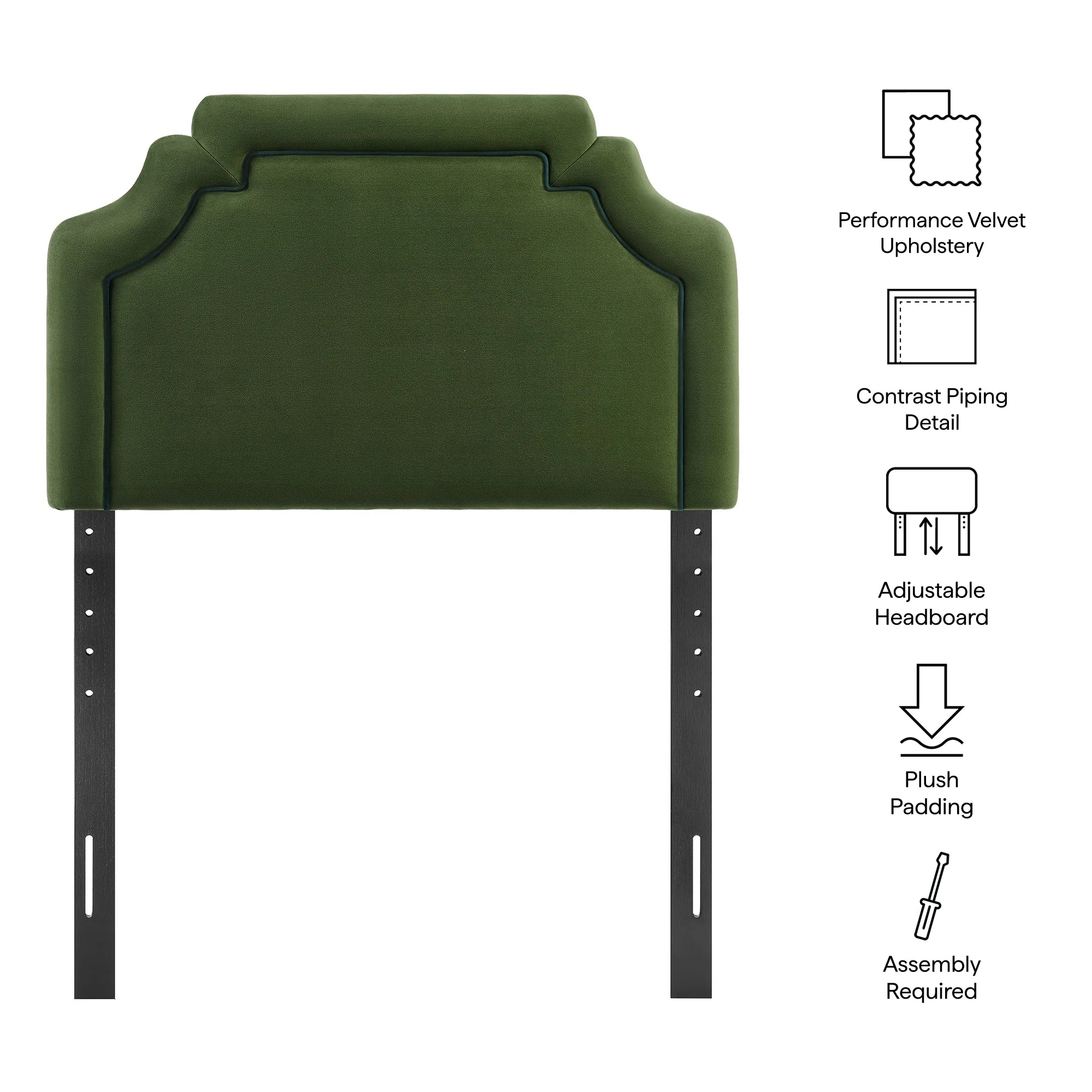 Magnolia Stain-Resistant Performance Velvet Queen Size Headboard