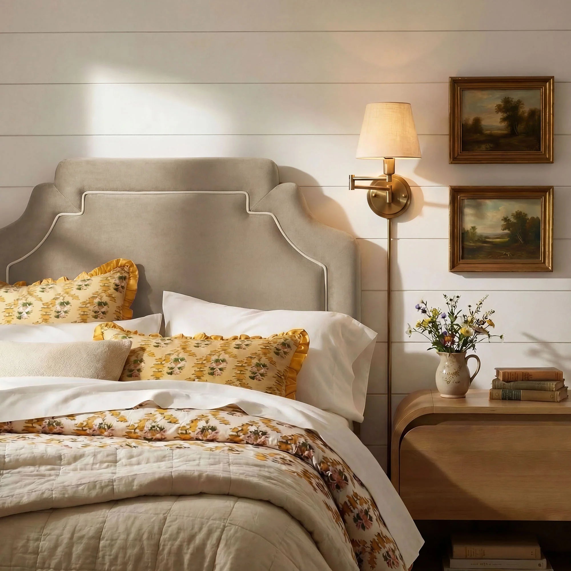 Magnolia Stain-Resistant Performance Velvet Queen Size Headboard