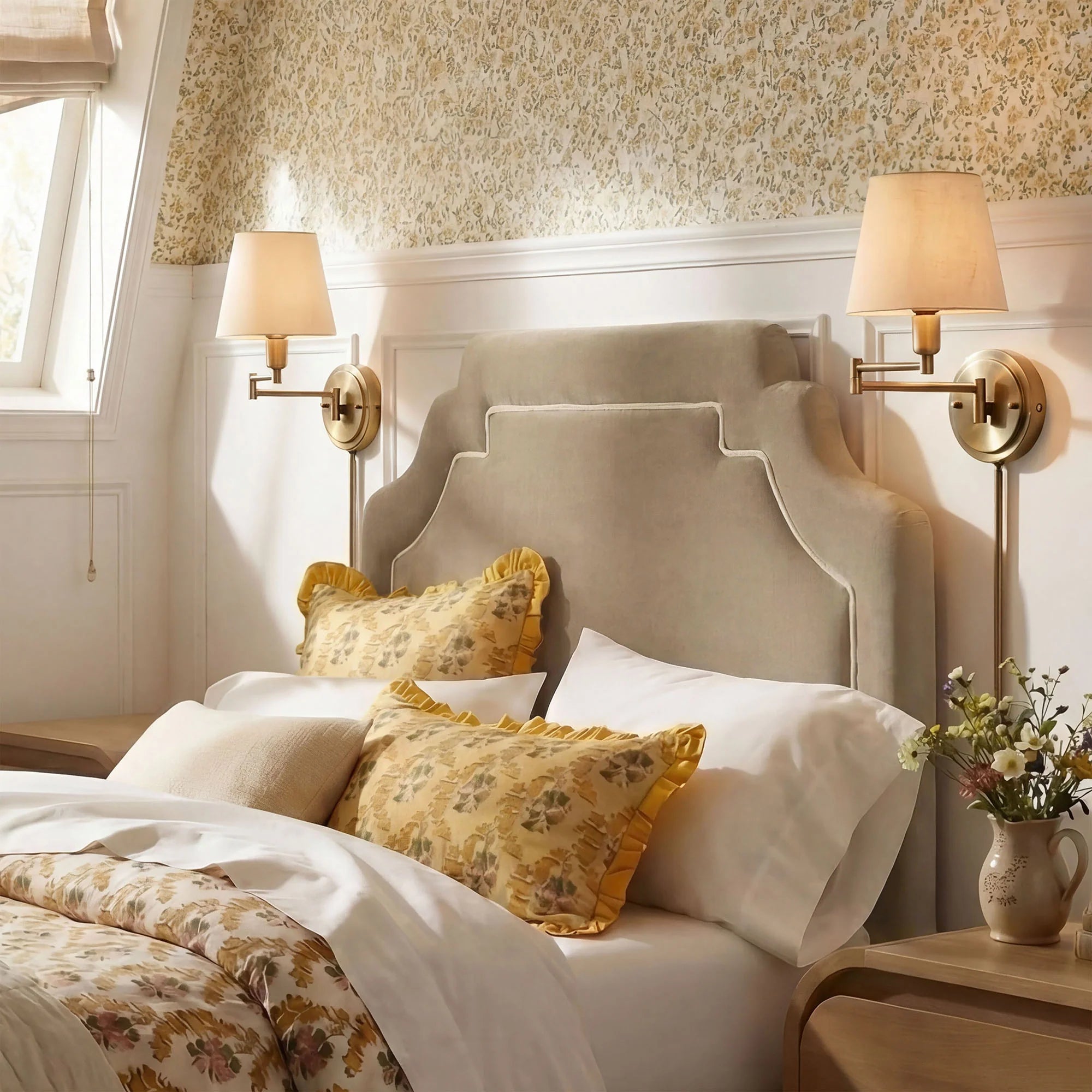 Magnolia Stain-Resistant Performance Velvet Queen Size Headboard