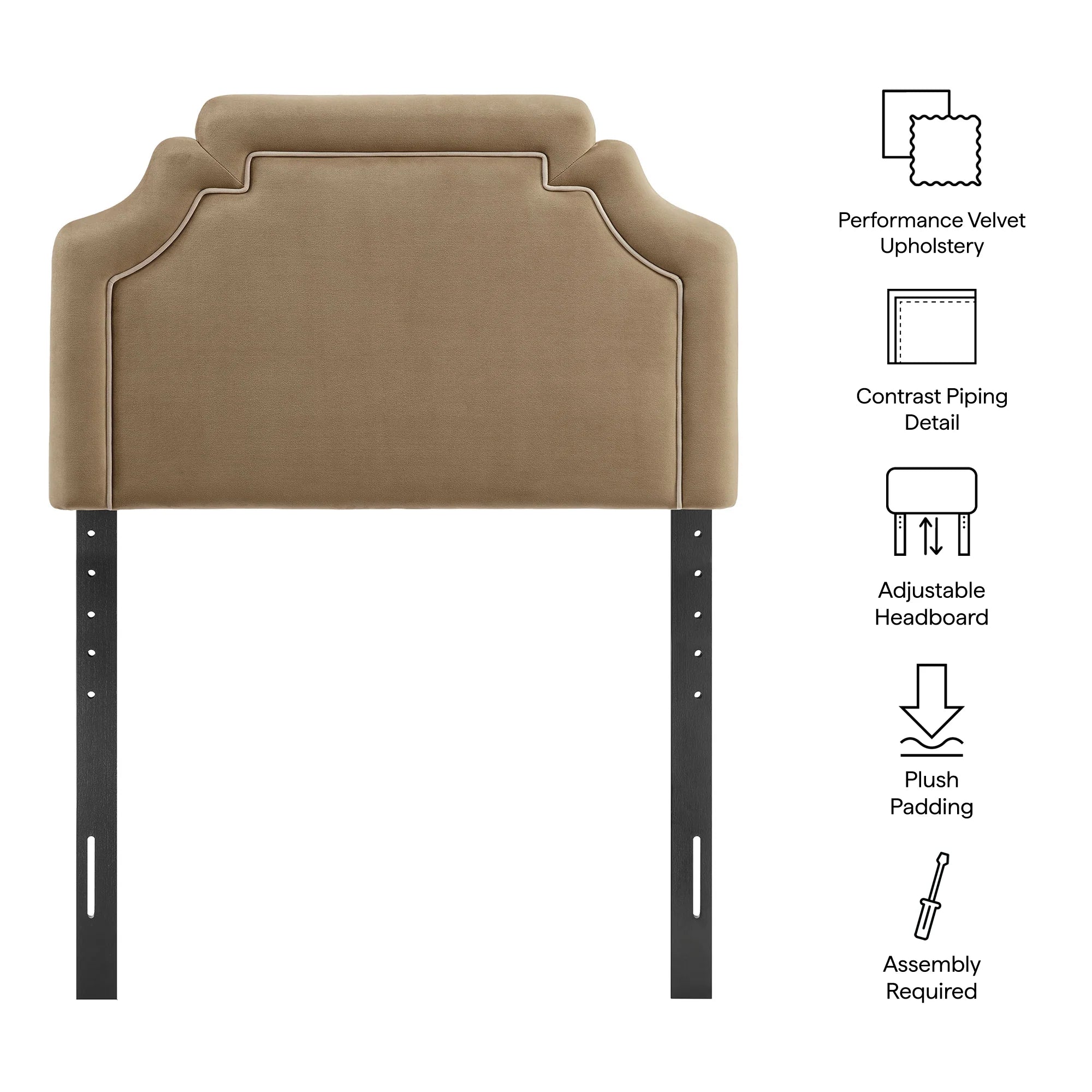 Magnolia Stain-Resistant Performance Velvet Queen Size Headboard