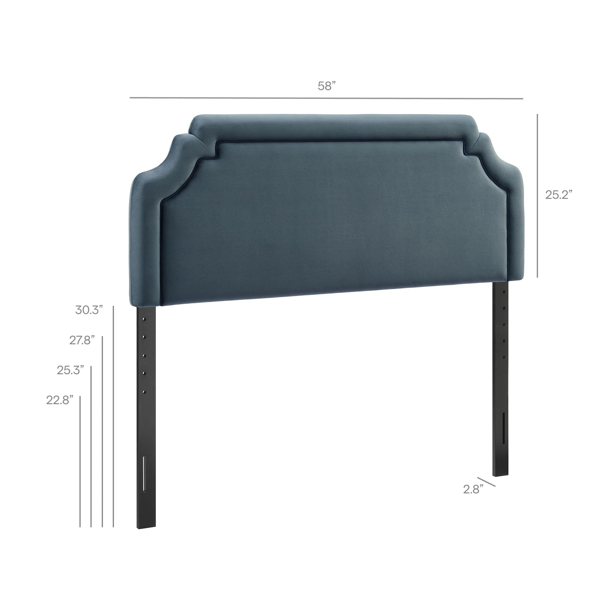 Magnolia Stain-Resistant Performance Velvet Queen Size Headboard